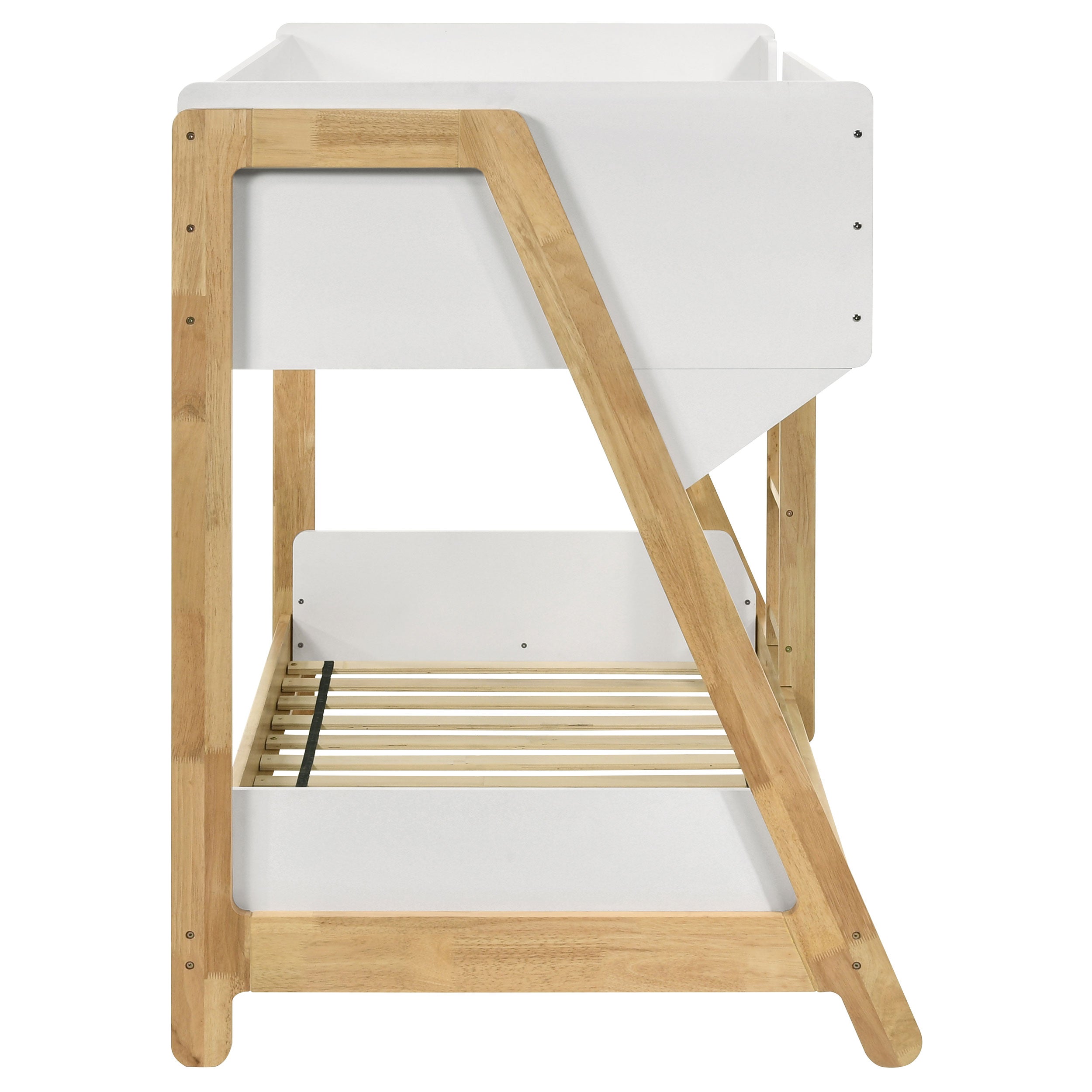 Wyatt Wood Over Bunk Bed White and Natural