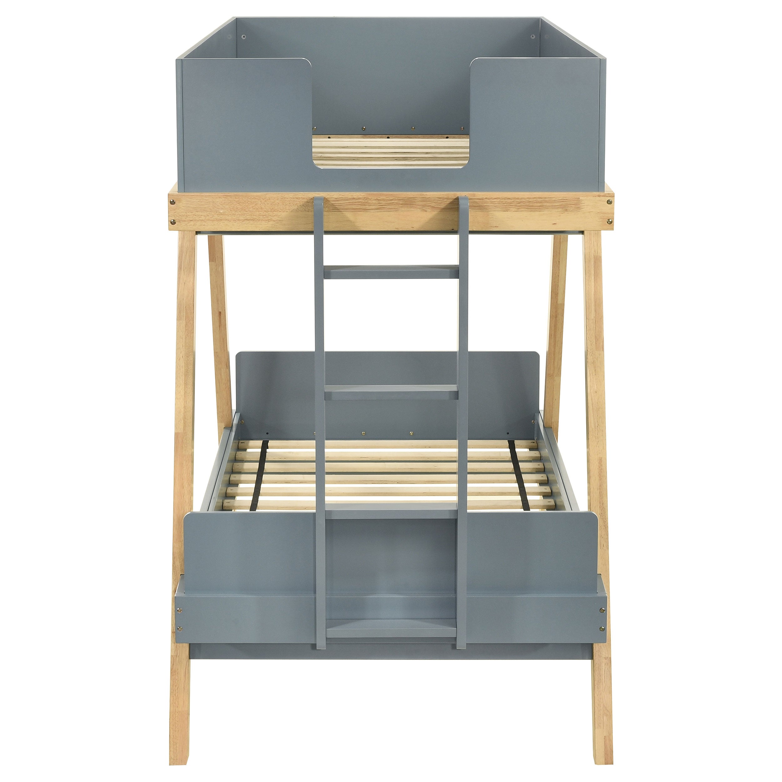 Frankie Wood Over Bunk Bed Blue and Natural