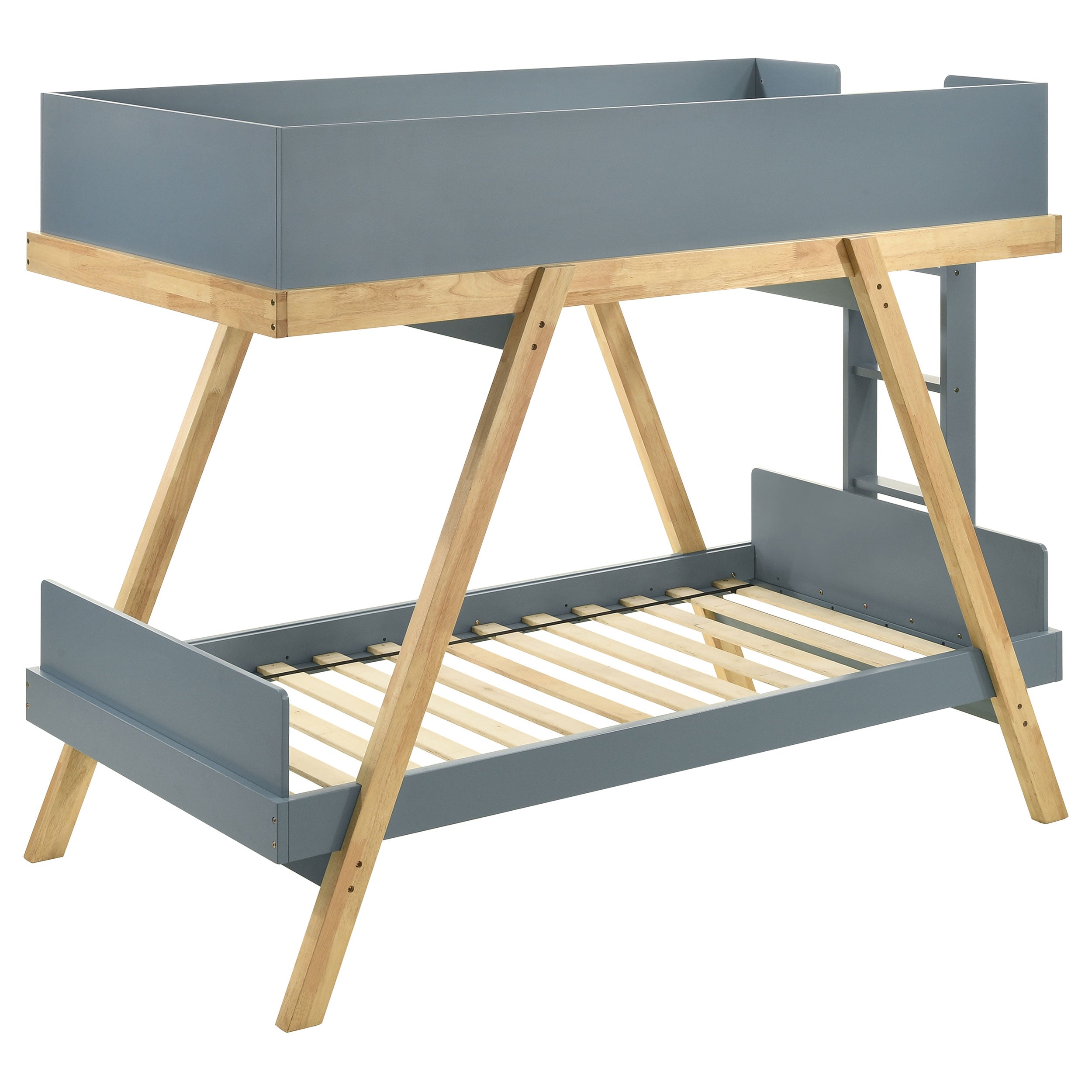 Frankie Wood Over Bunk Bed Blue and Natural