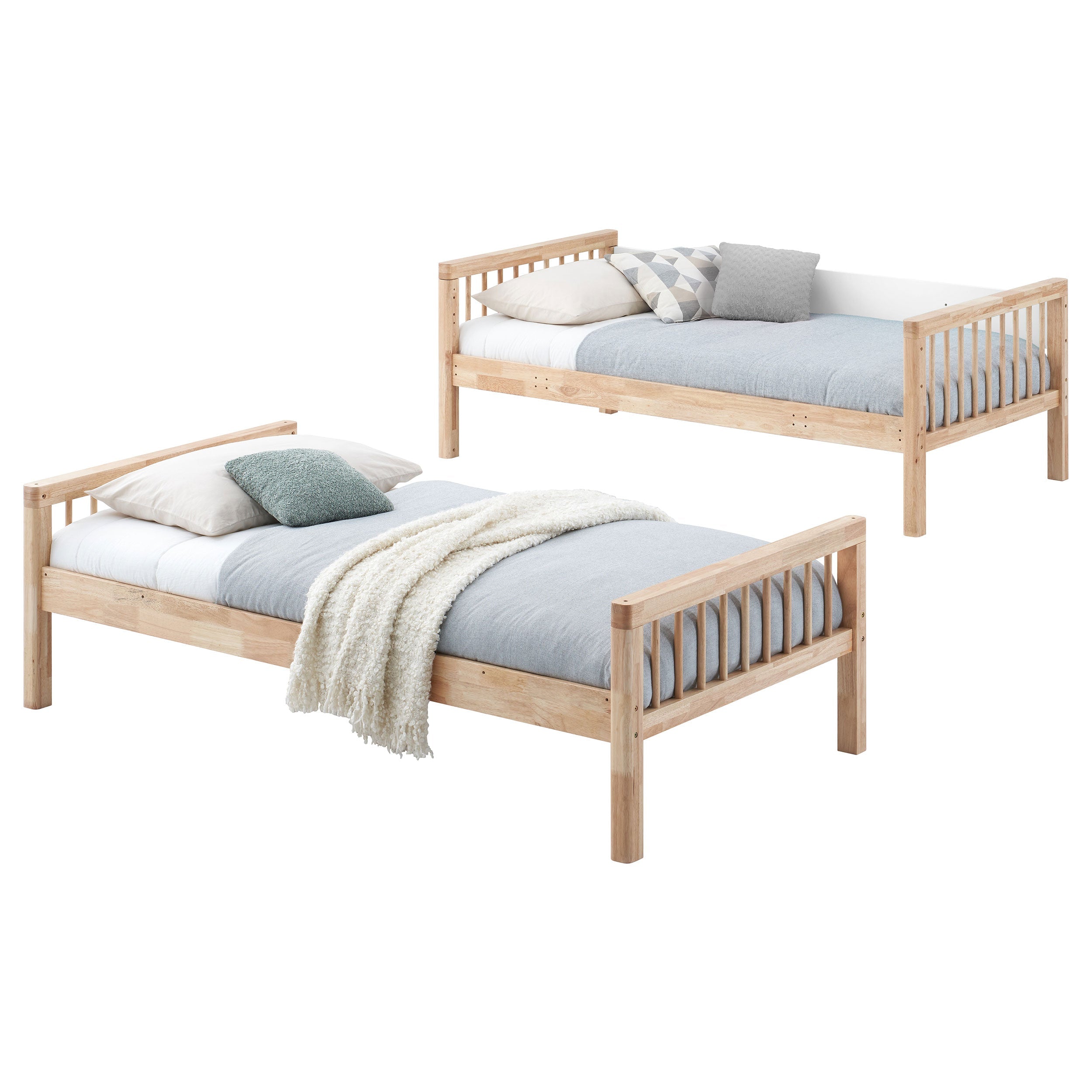 Dakota Wood Over Bunk Bed Natural