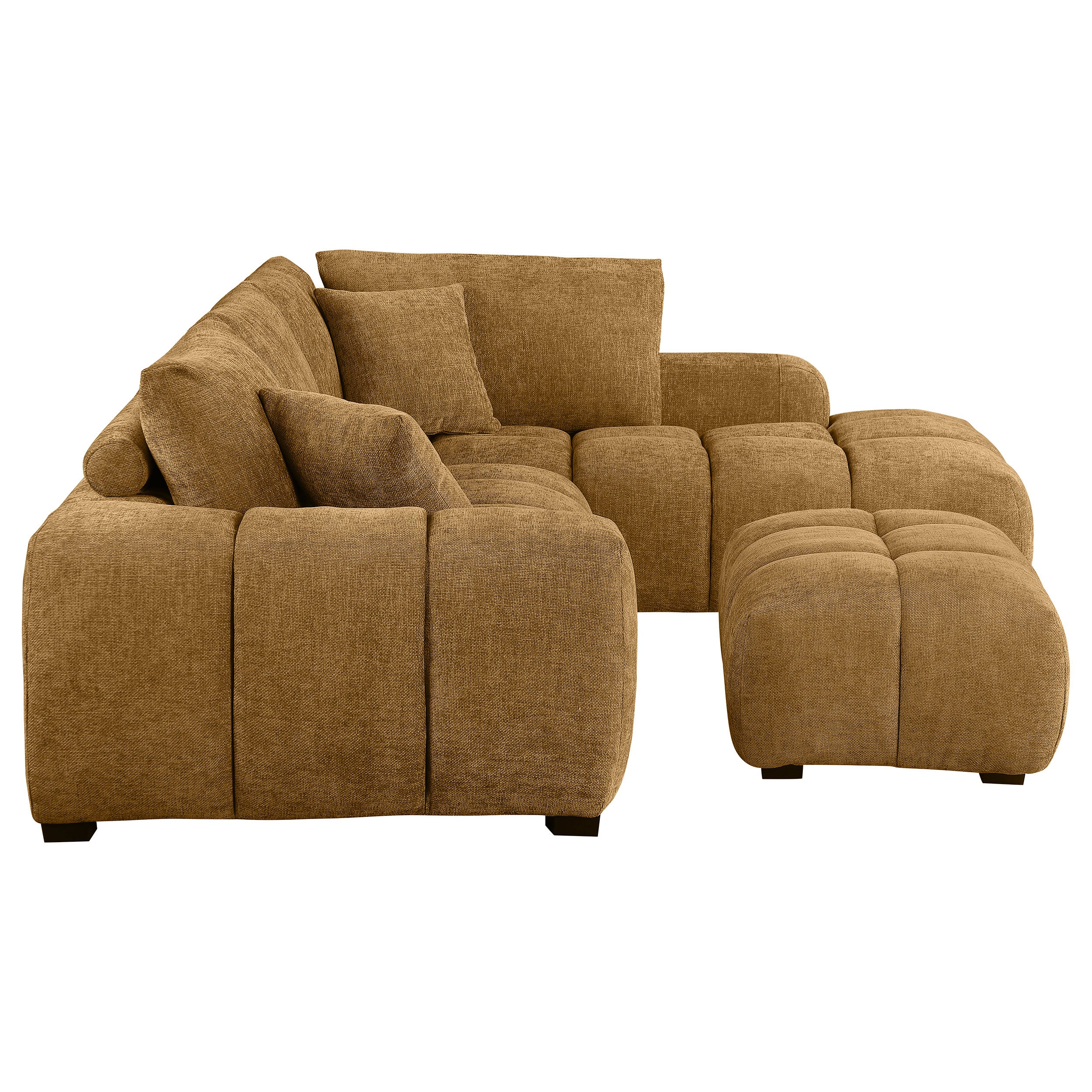 Camacho Upholstered Chaise Sectional Sofa Amber