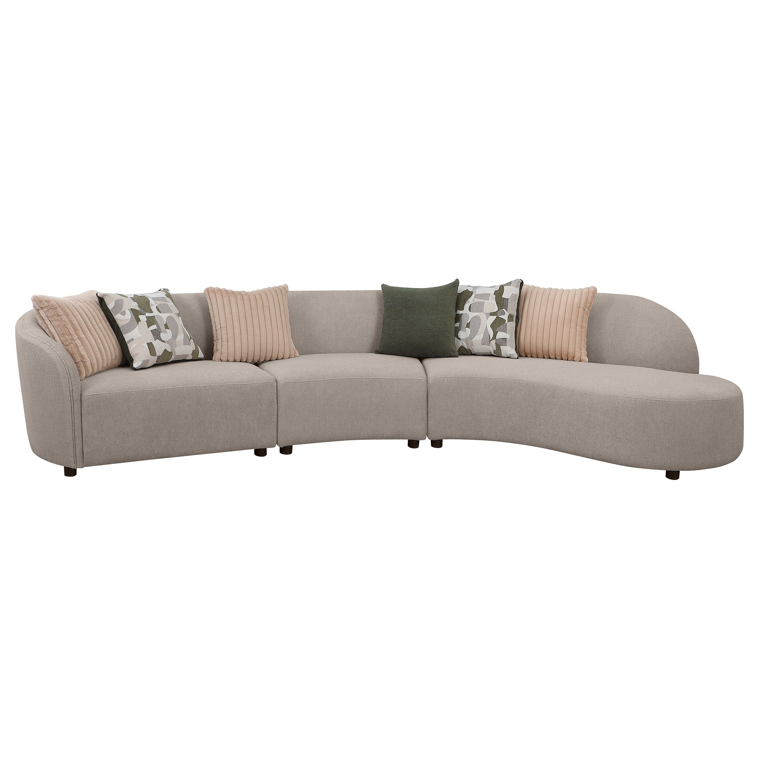 Fayette  Upholstered Sectional Sofa Greige