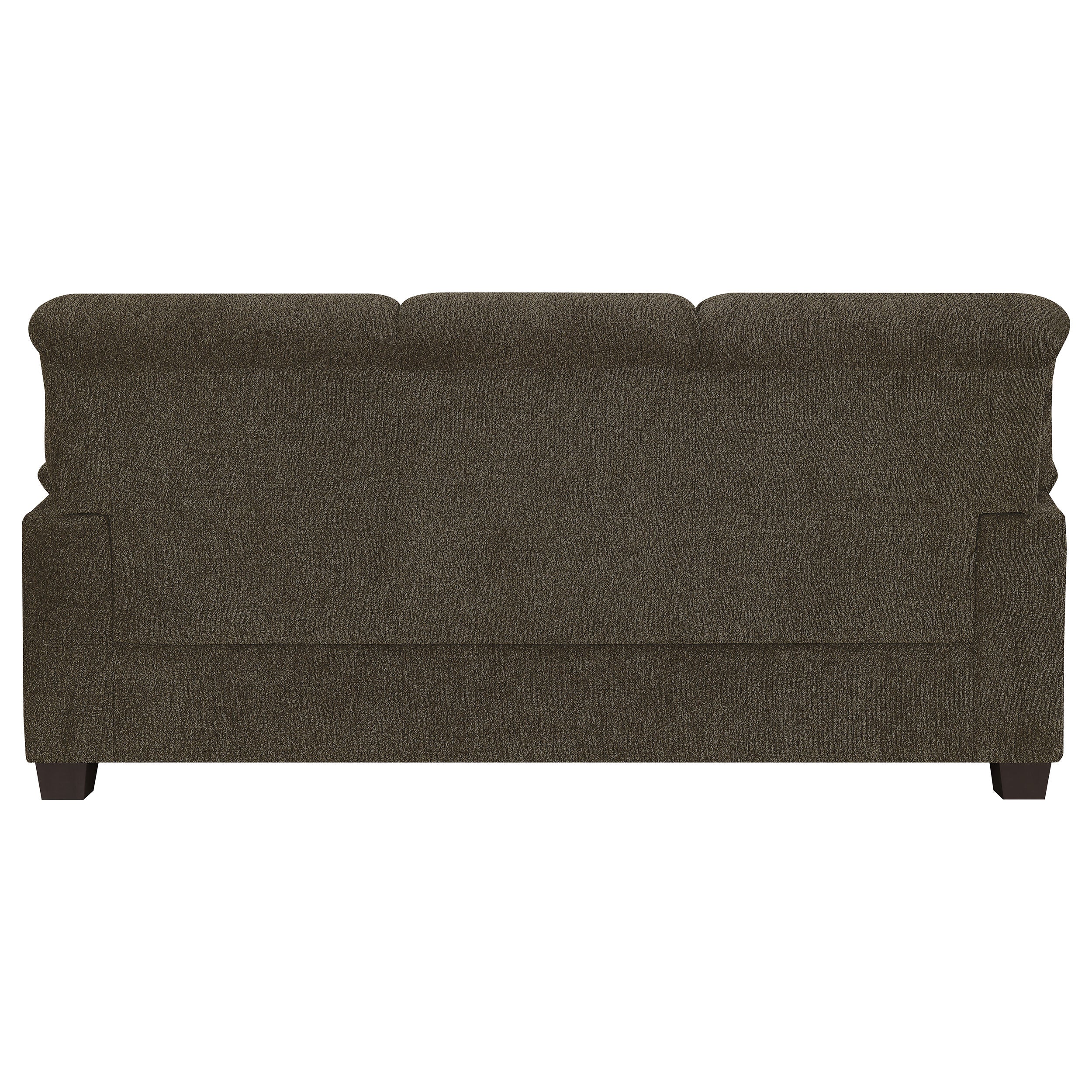 Clementine Upholstered Padded Arm Sofa Set Brown