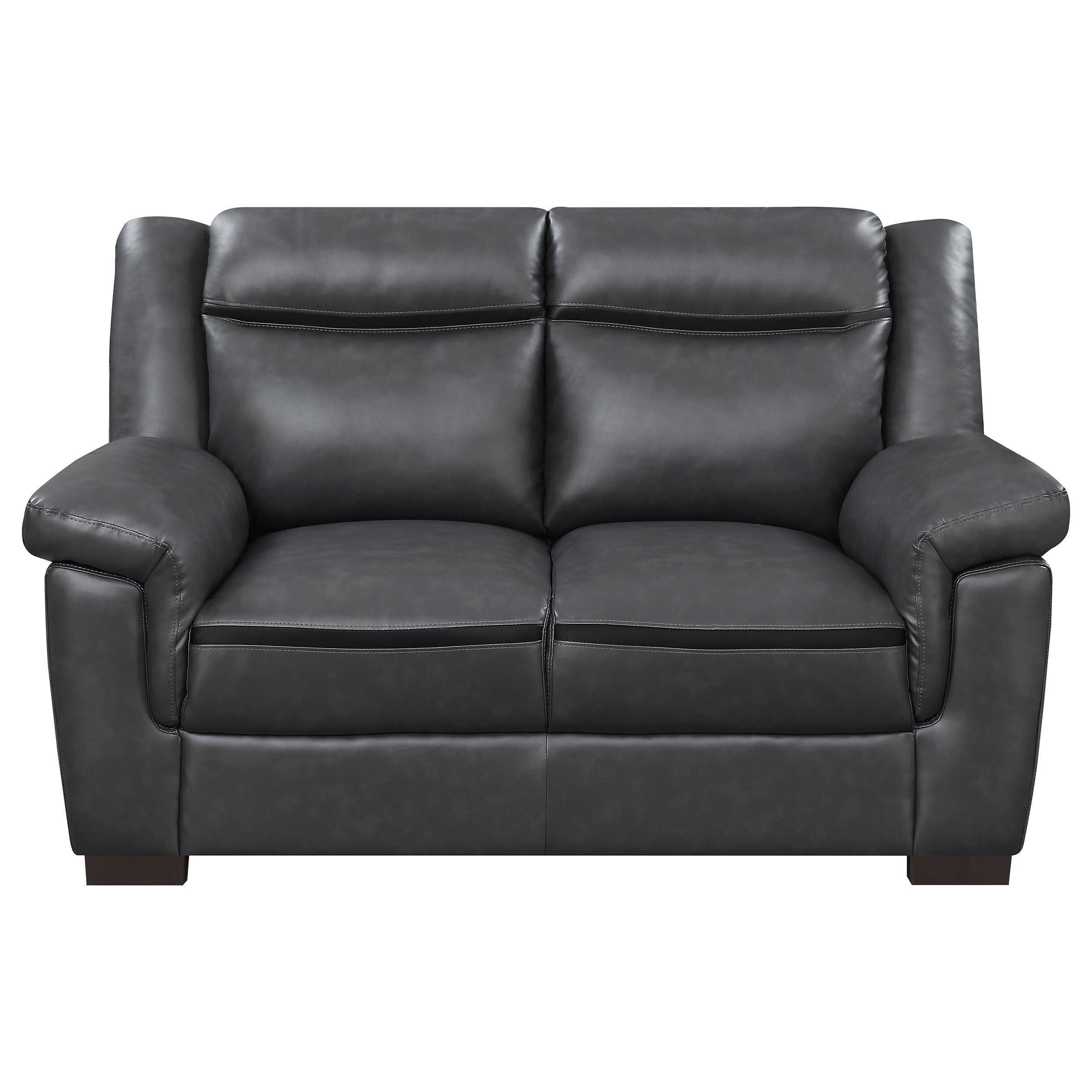 Arabella Upholstered Padded Arm Sofa Set Grey