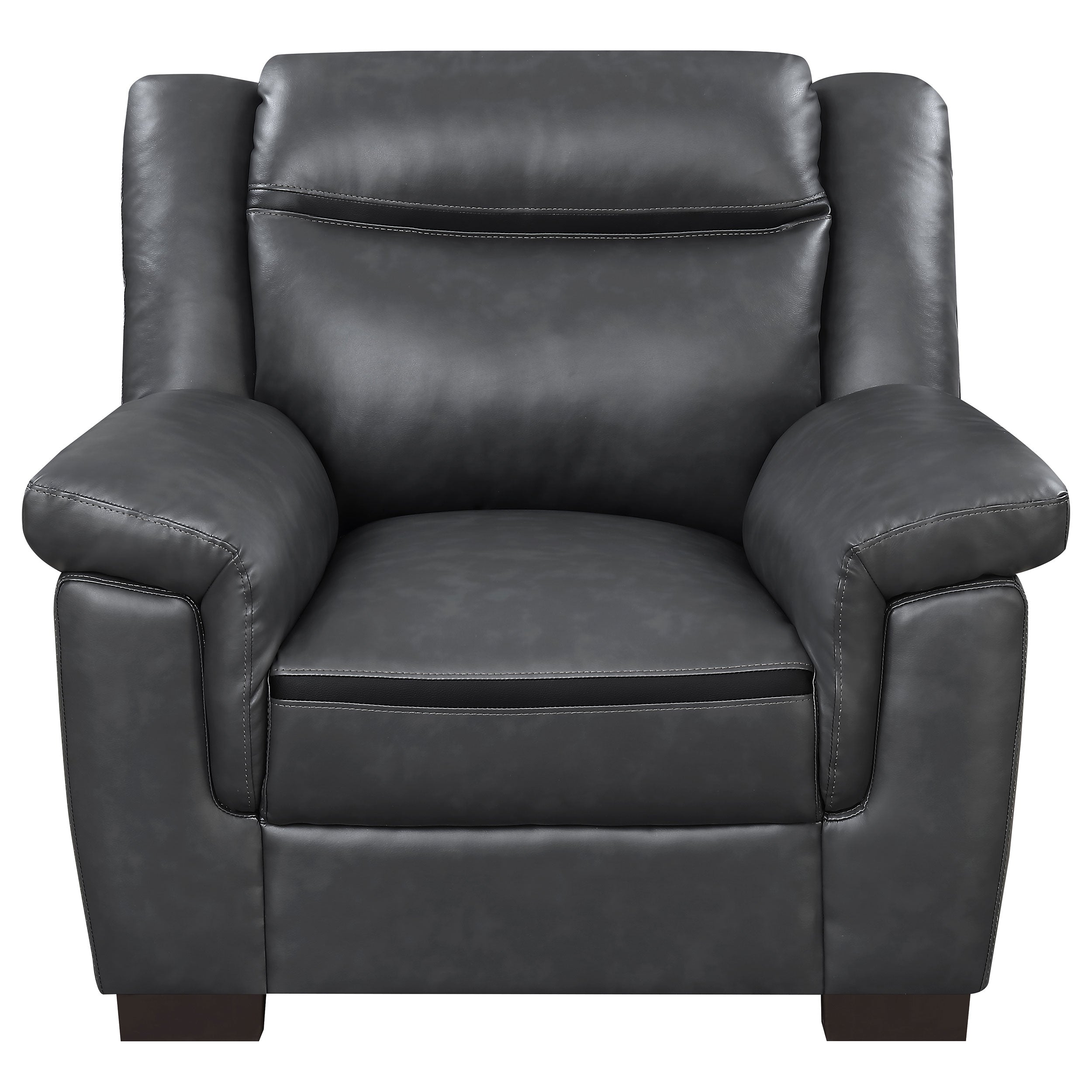 Arabella Upholstered Padded Arm Sofa Set Grey