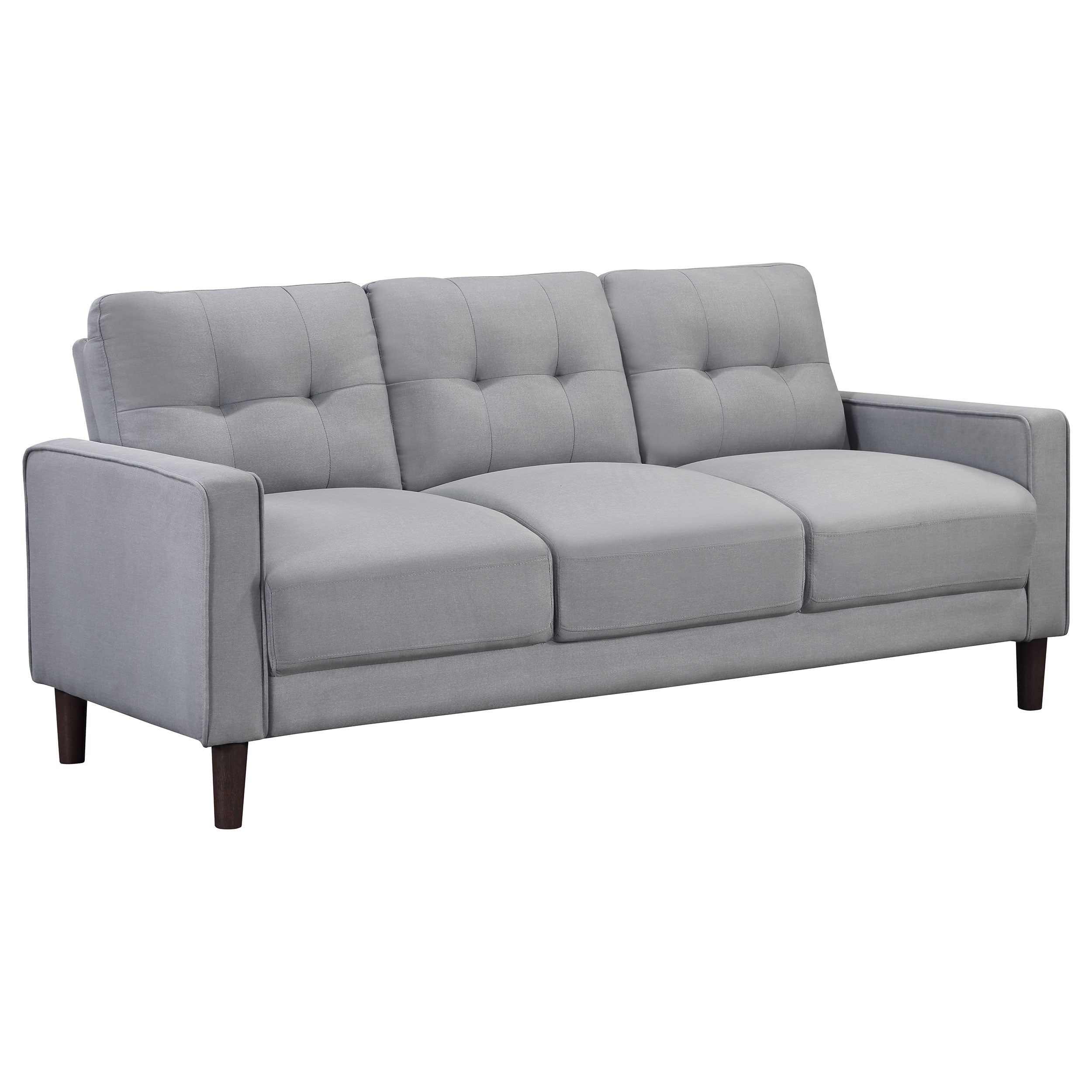 Bowen Upholstered Track Arm Tufted Sofa Beige