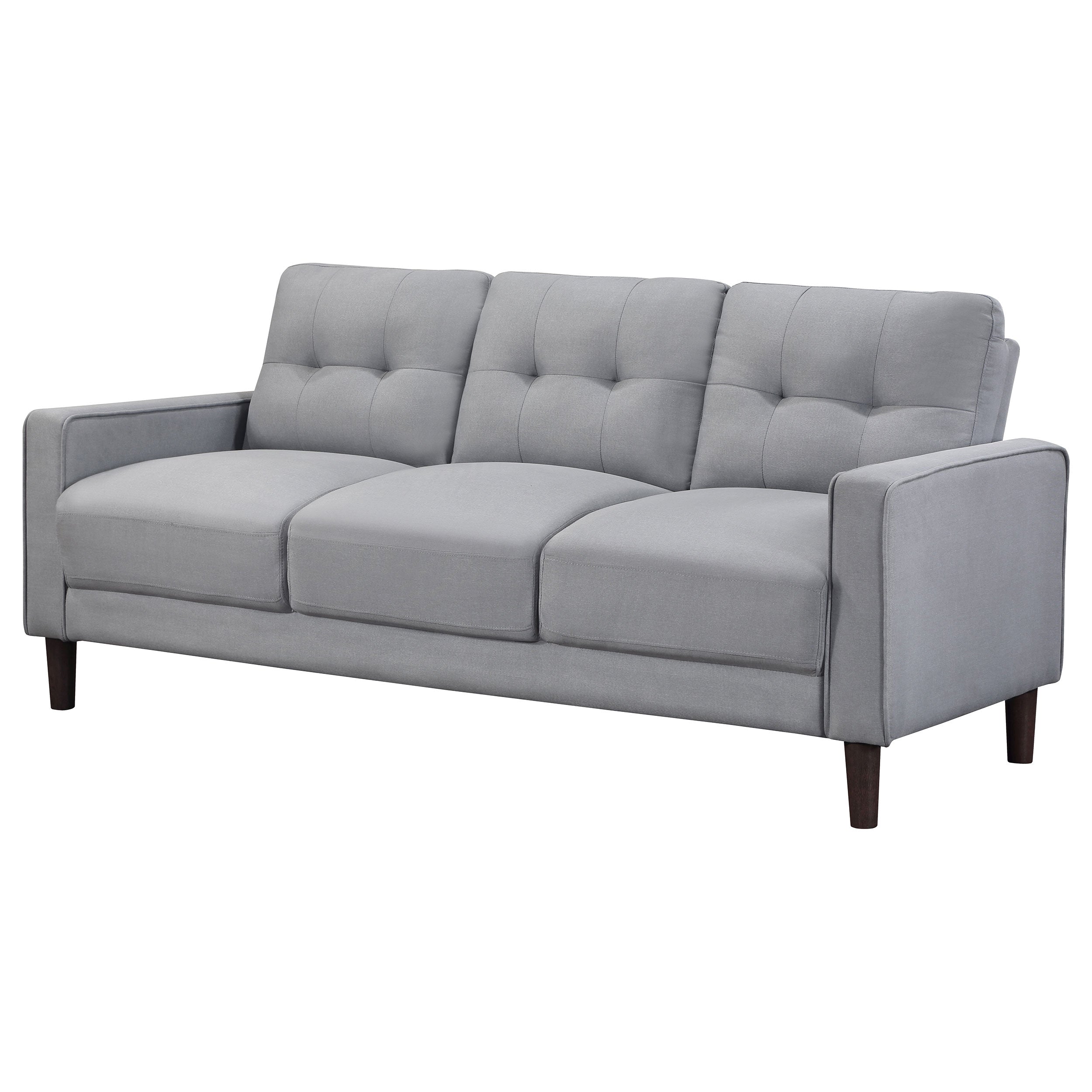 Bowen Upholstered Track Arm Tufted Sofa Beige