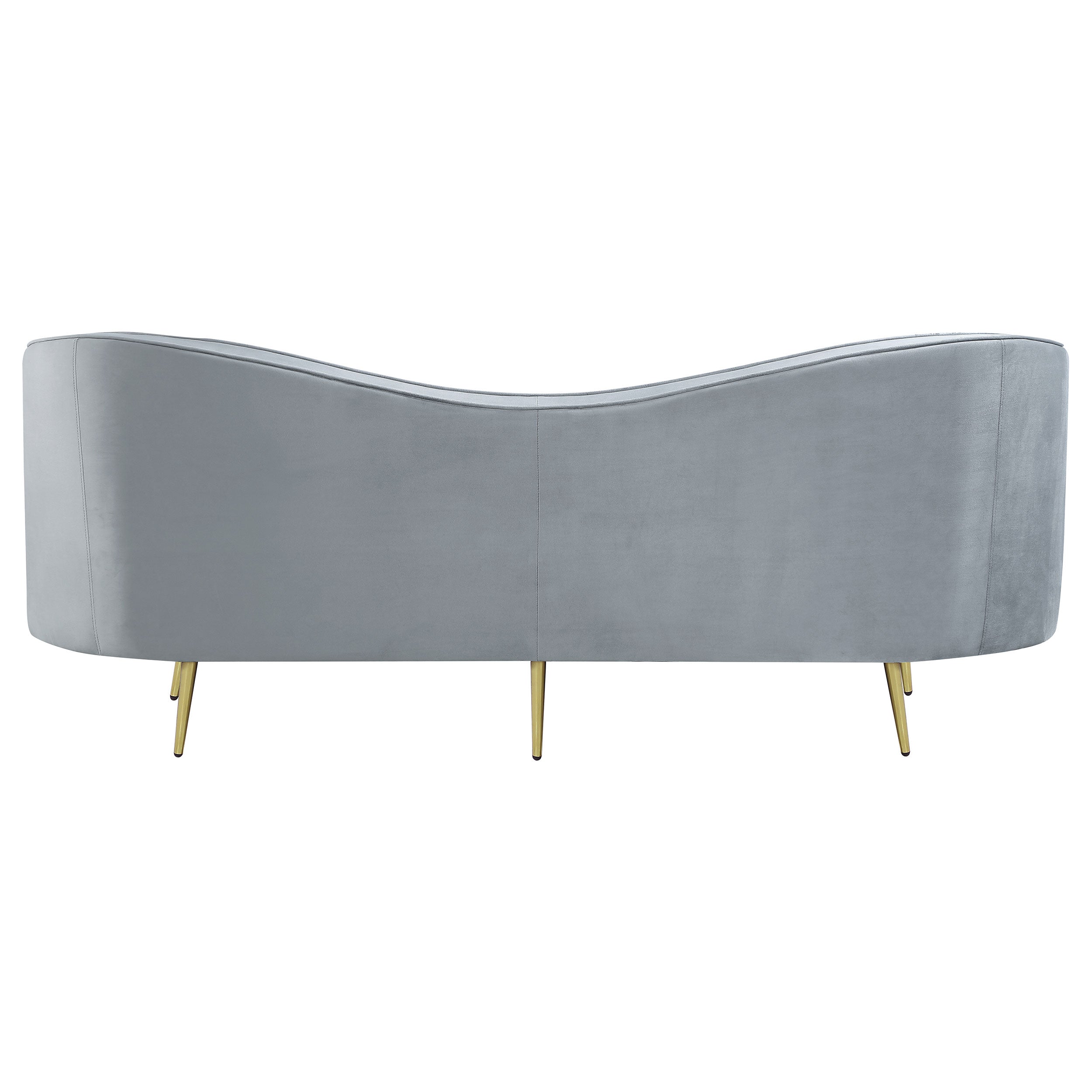 Sophia Upholstered Channel Tufted Sofa Set Blue