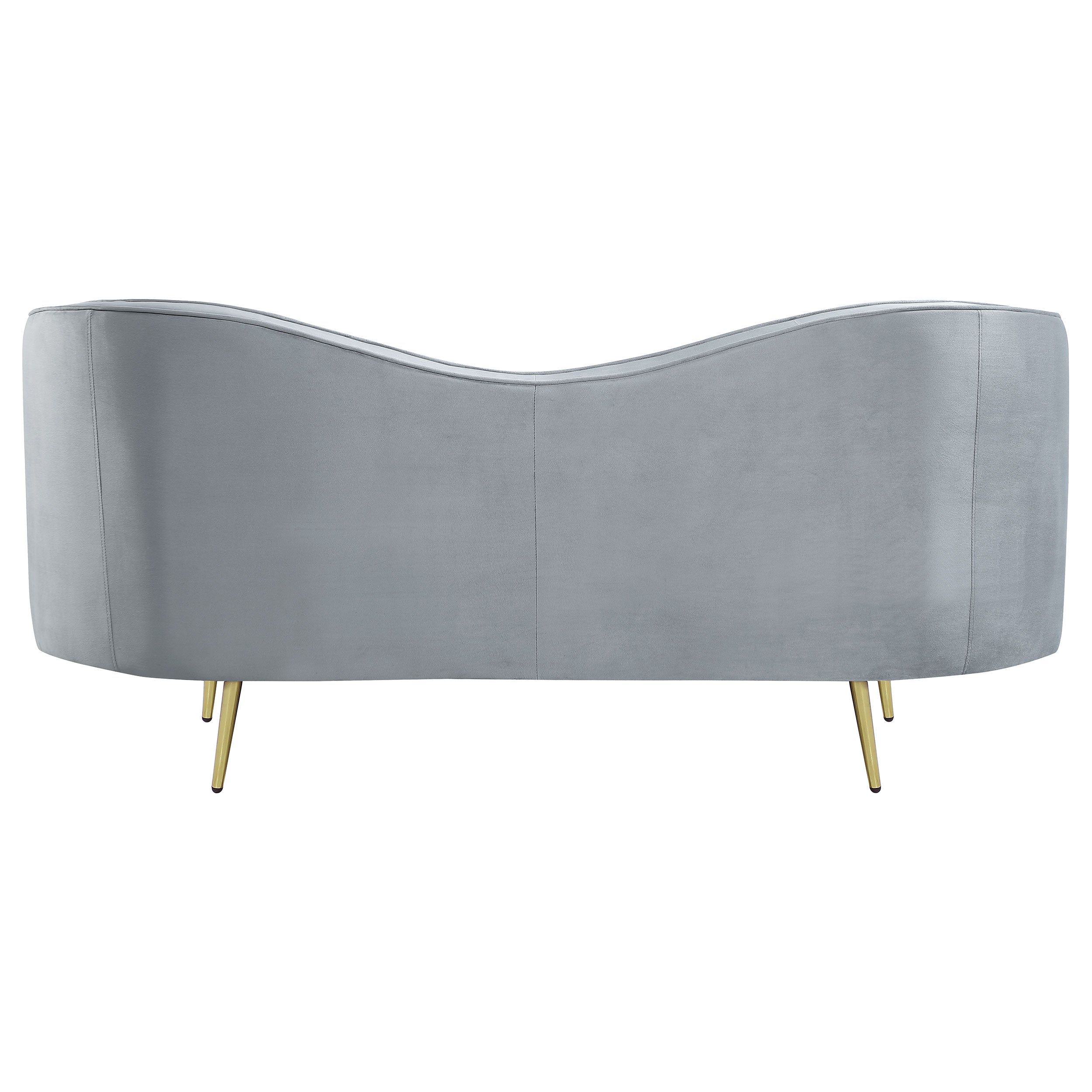 Sophia Upholstered Channel Tufted Sofa Set Blue