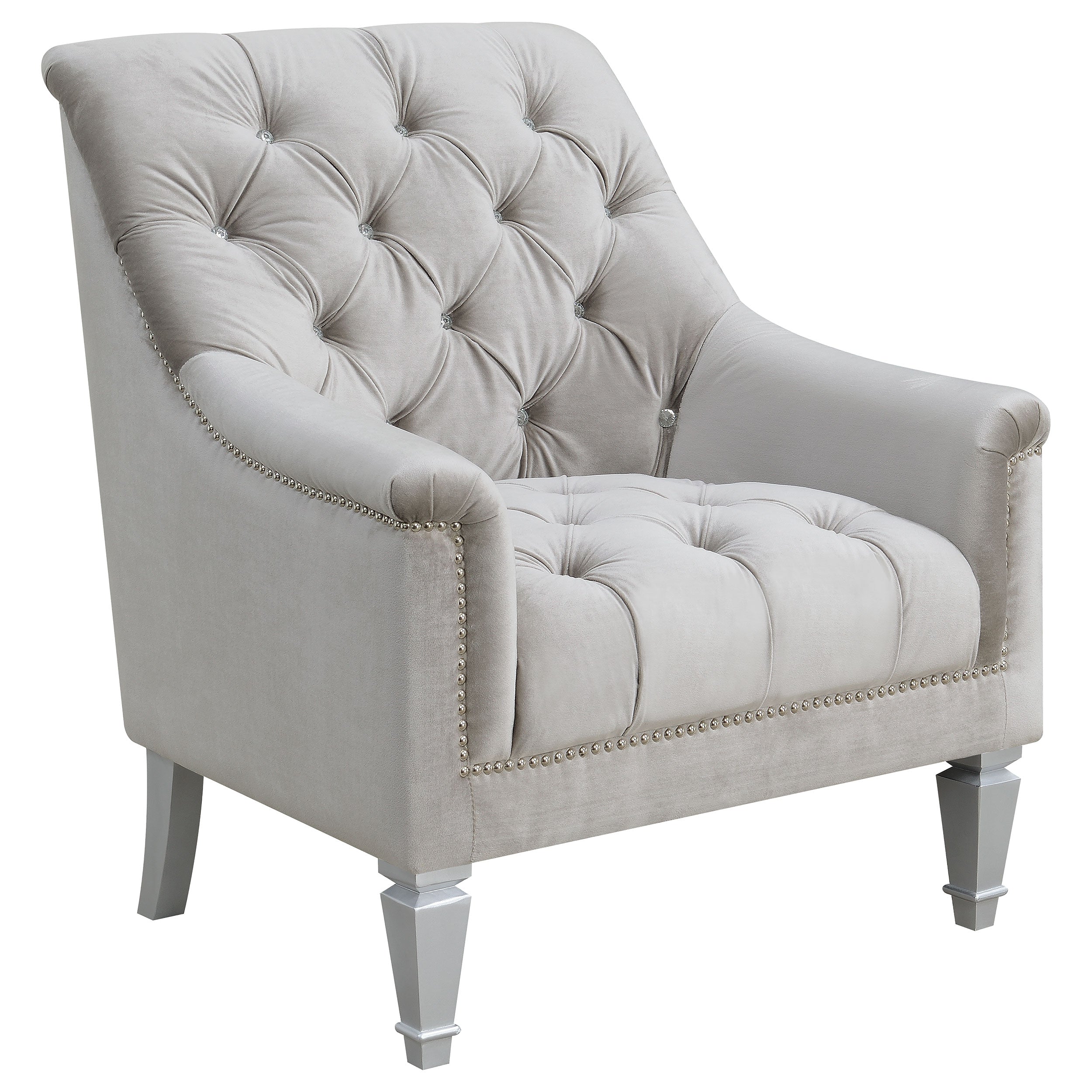 Avonlea Upholstered Sloped Arm Sofa Set Grey Fabric