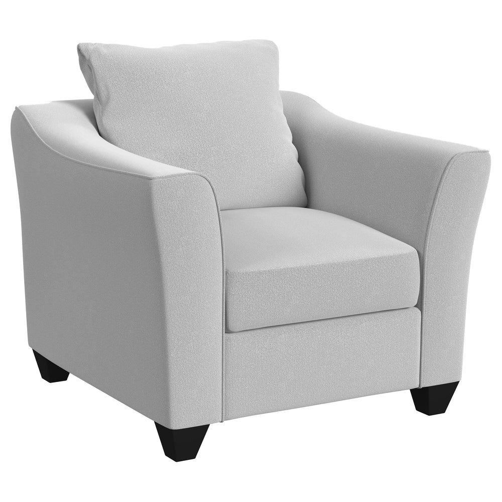 Salizar Upholstered Track Arm Fabric Accent Chair Grey Mist
