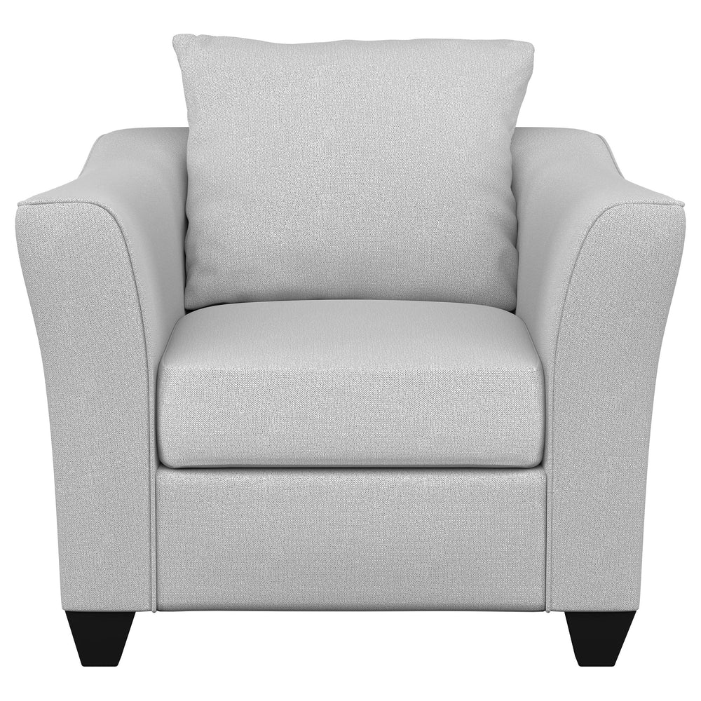 Salizar Upholstered Track Arm Fabric Accent Chair Grey Mist
