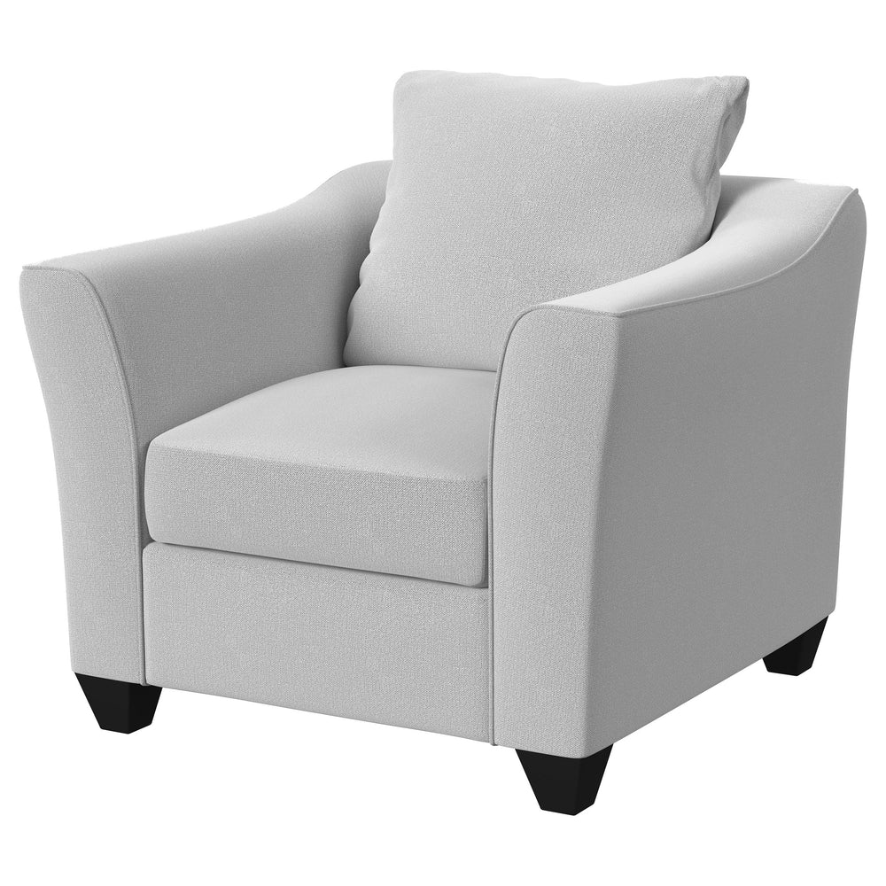 Salizar Upholstered Track Arm Fabric Accent Chair Grey Mist