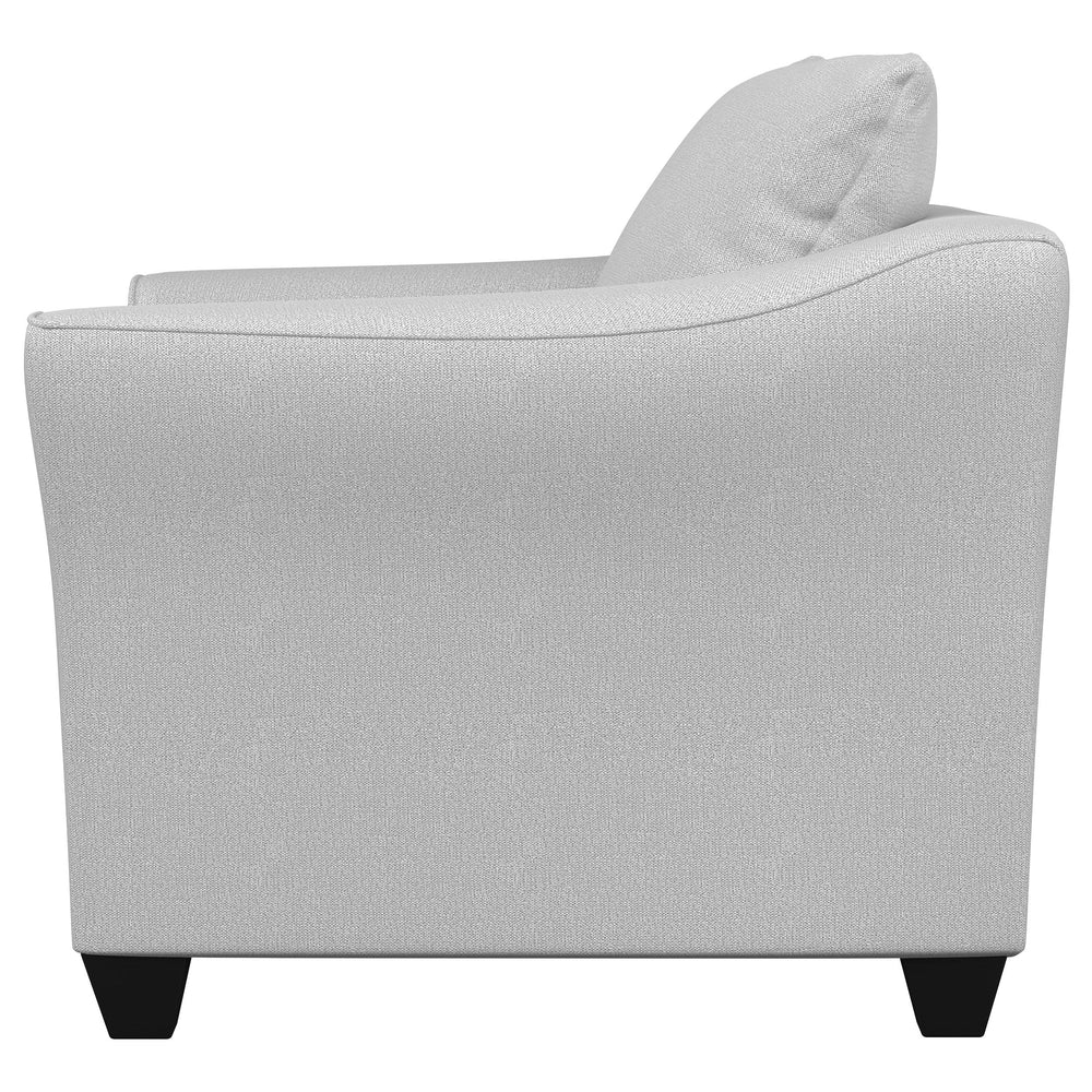 Salizar Upholstered Track Arm Fabric Accent Chair Grey Mist