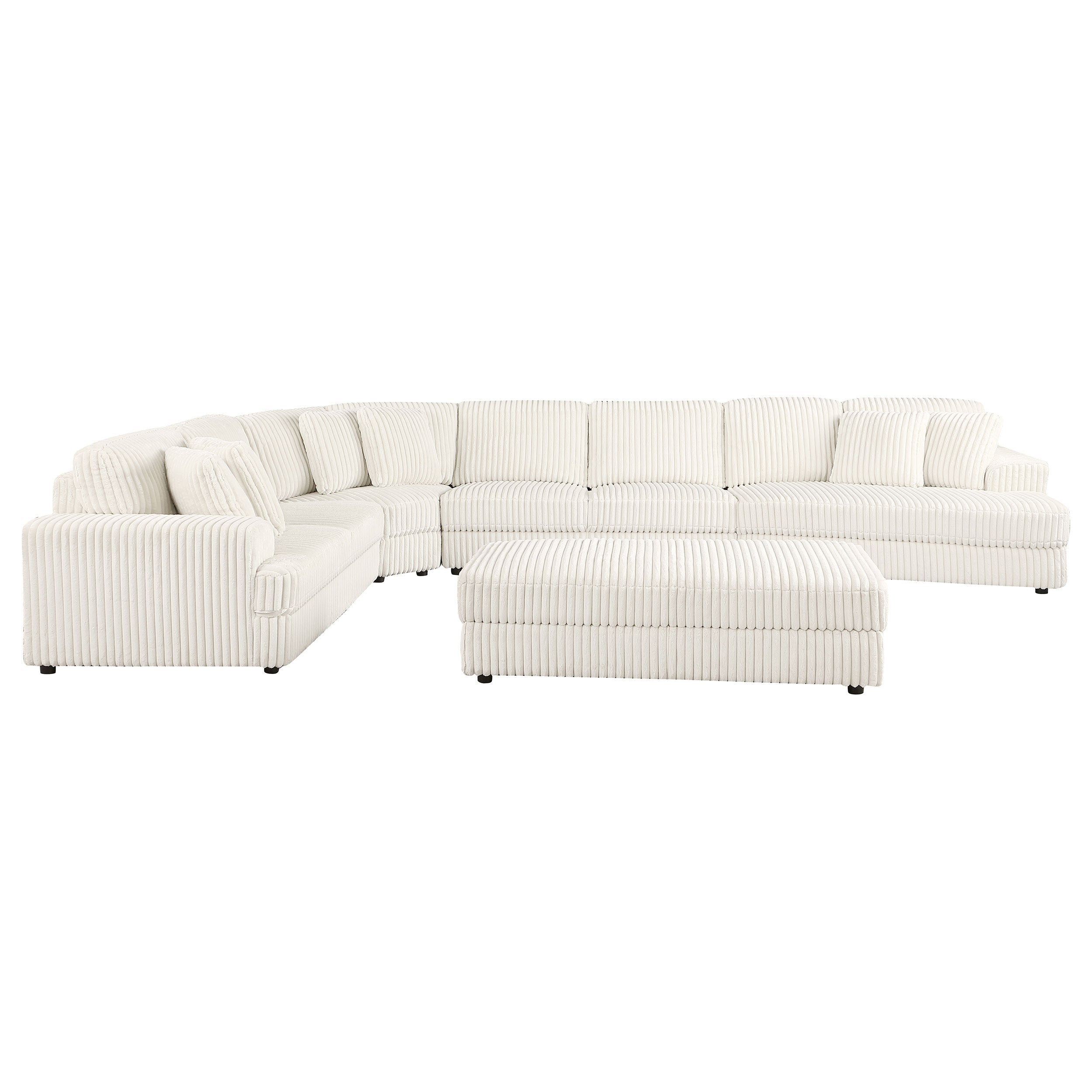 Emberson  Upholstered Modular Sectional Sofa Ivory
