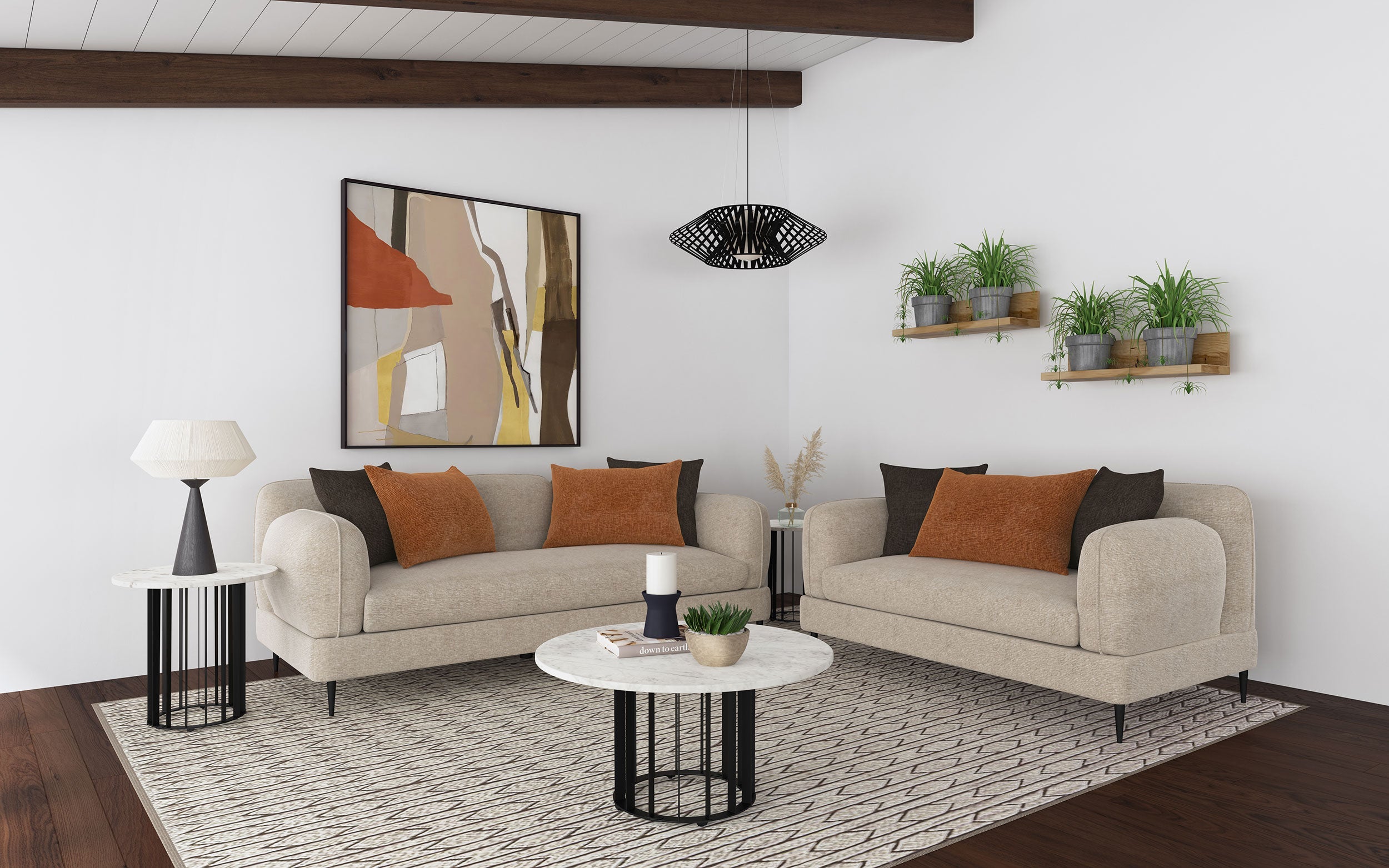 Jade Chenille Upholstered Sofa Set Green