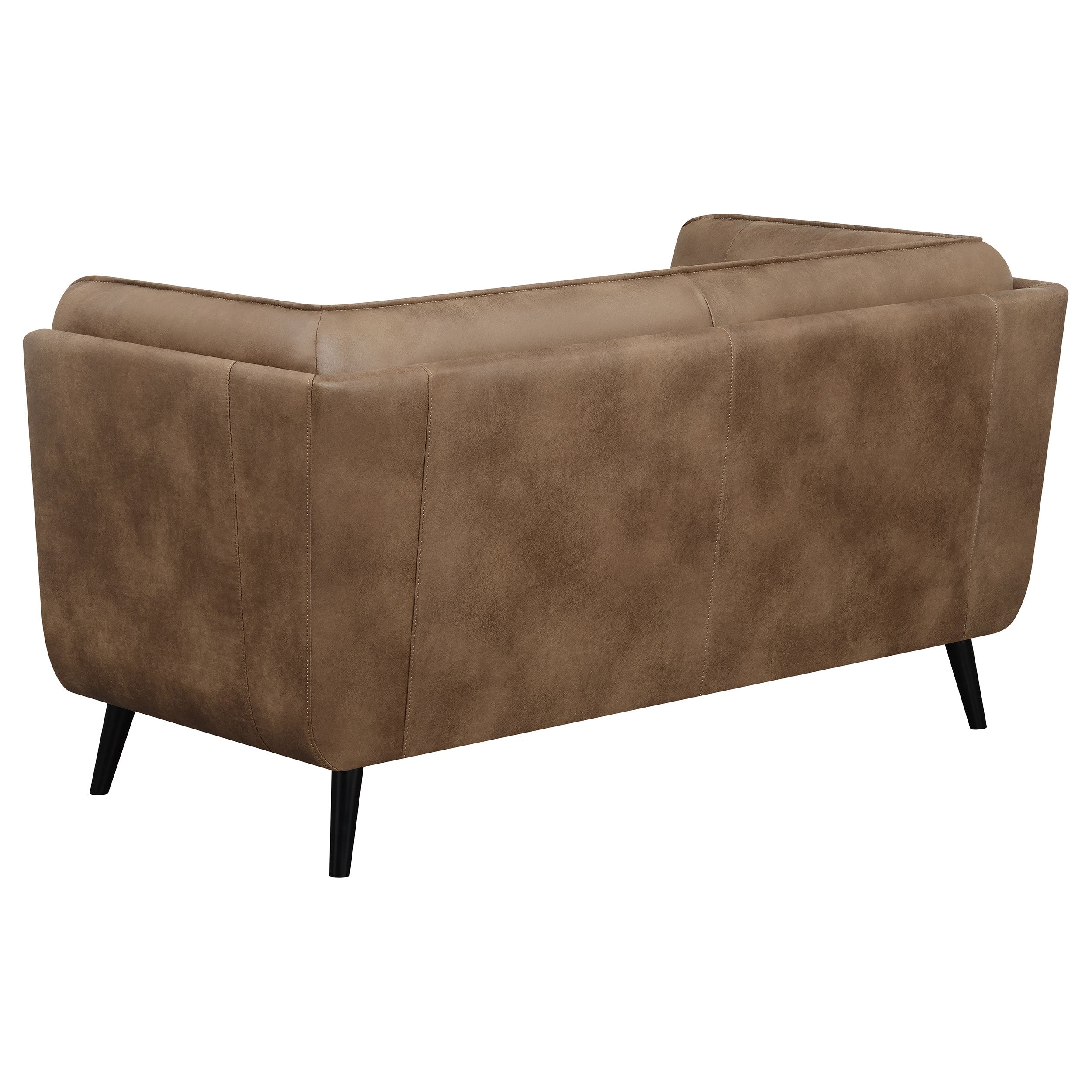 Thatcher Upholstered Tuxedo Arm Sofa Set Brown