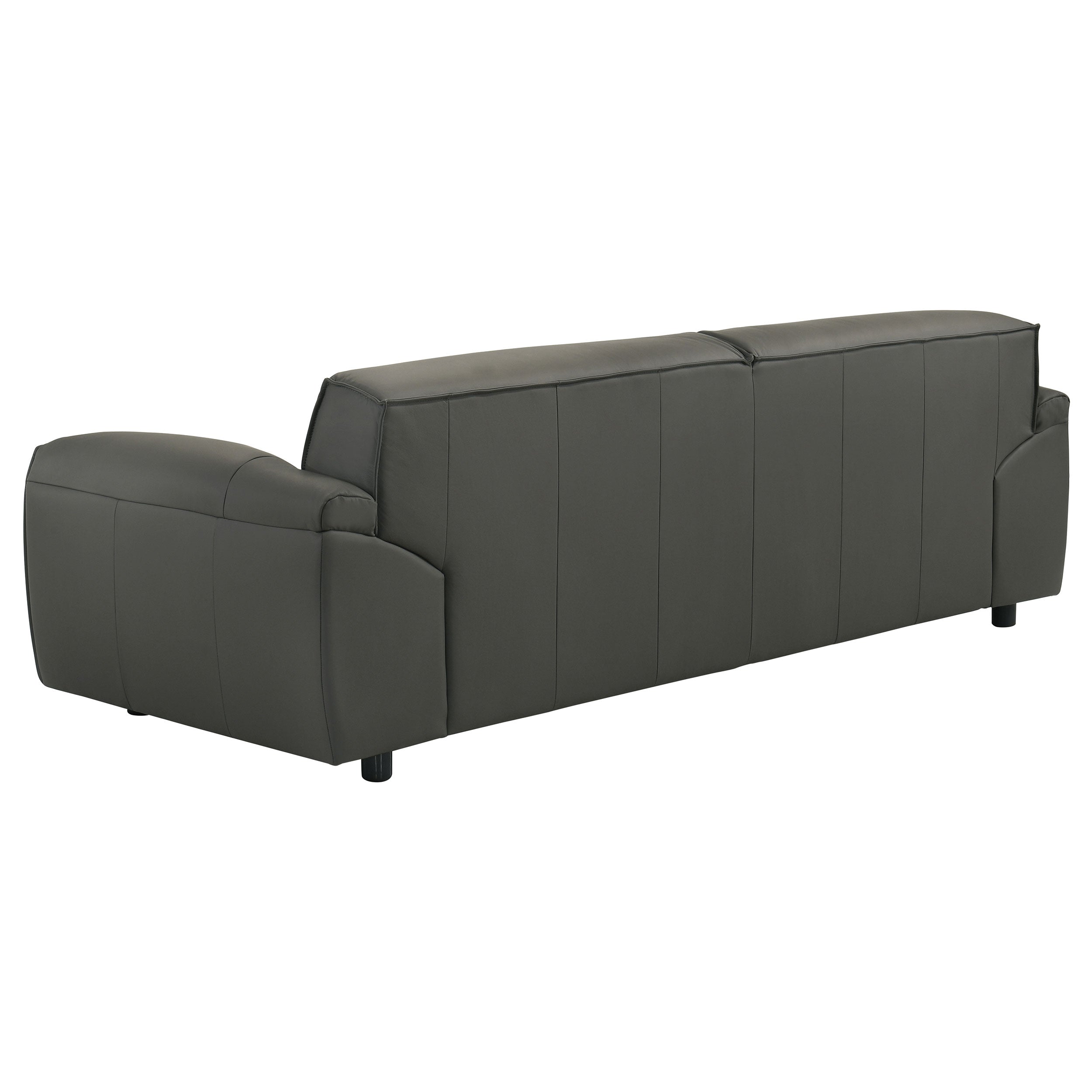 Buxton Top Grain Leather Upholstered Sofa Graphite