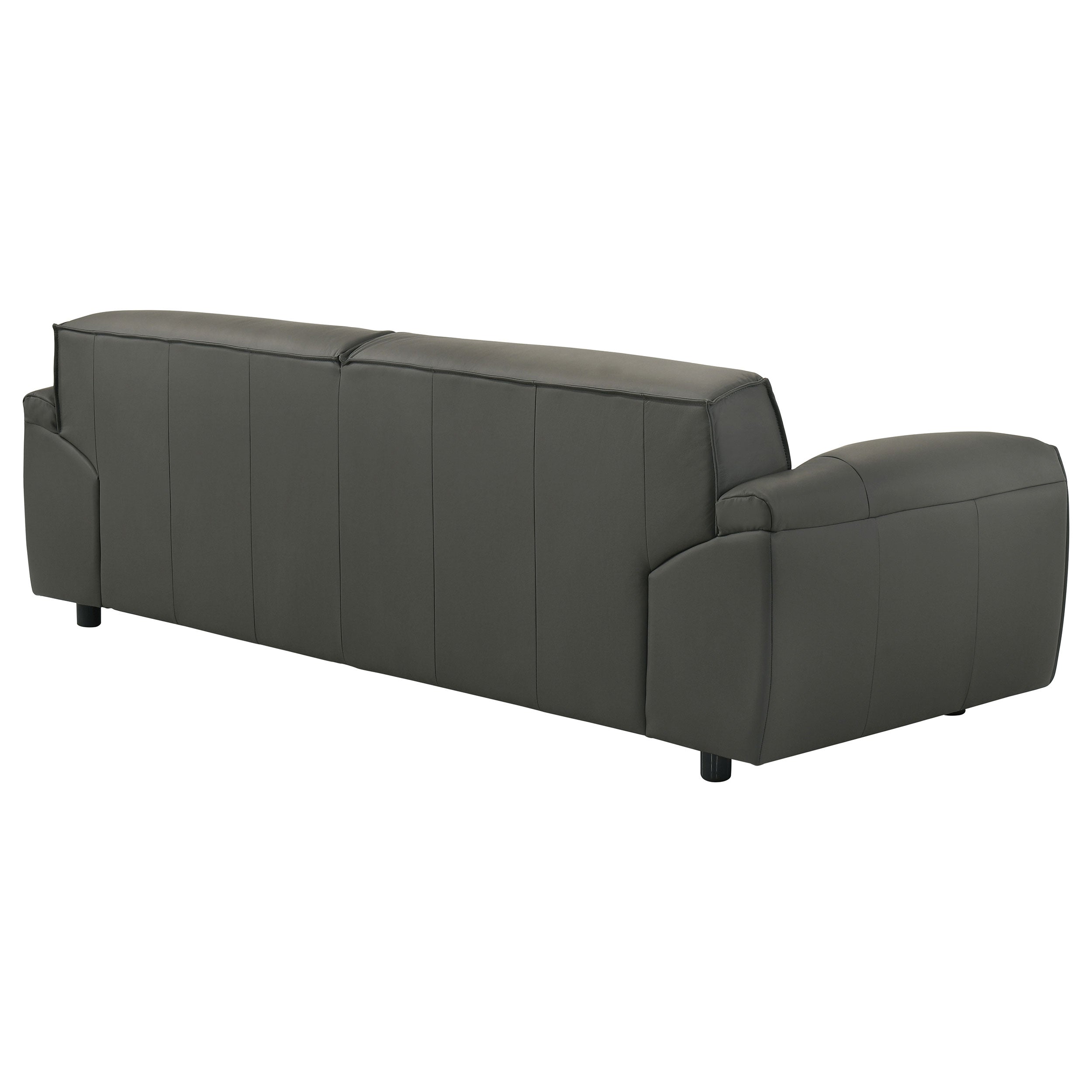 Buxton Top Grain Leather Upholstered Sofa Graphite