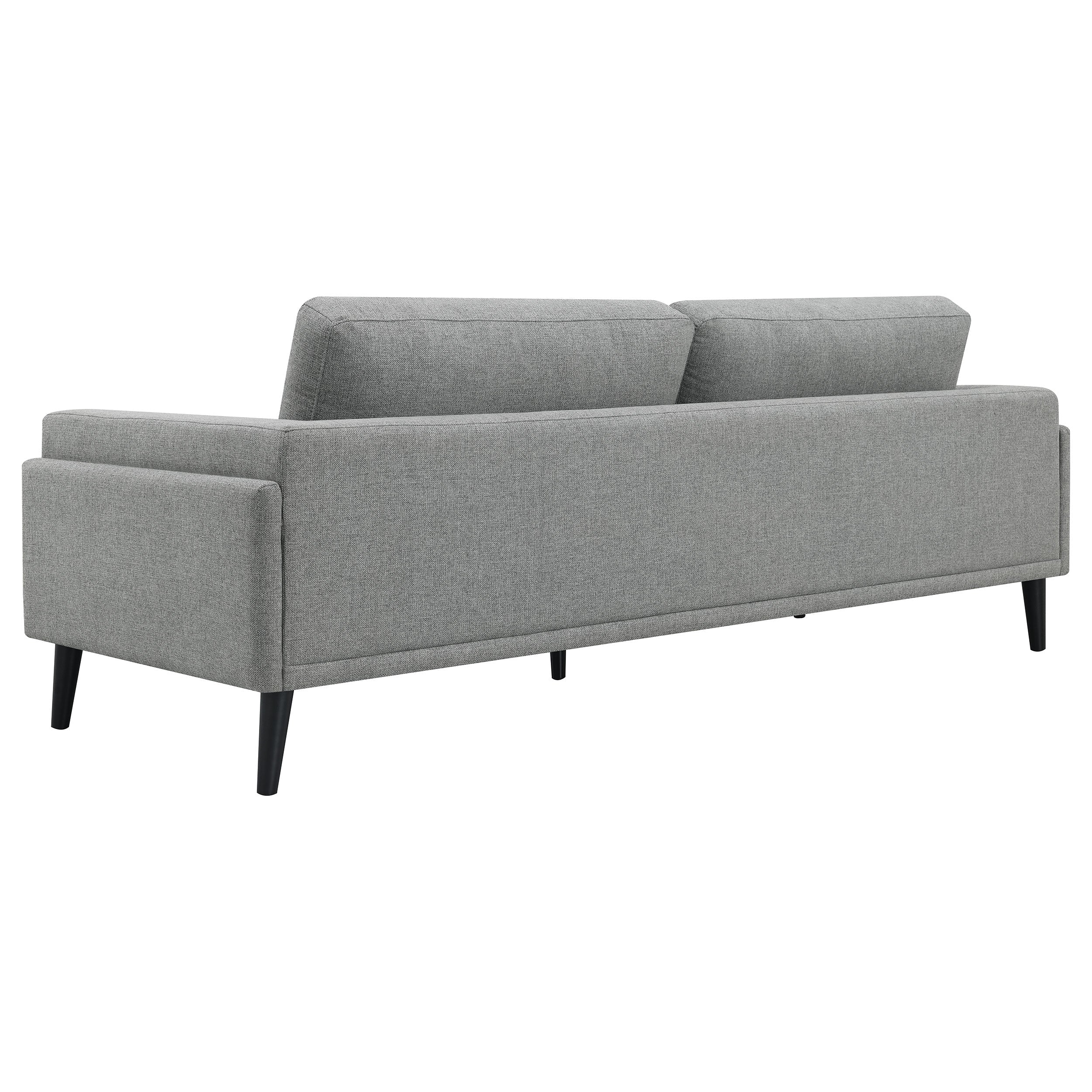 Rilynn Upholstered Track Arm Sofa Set Brown