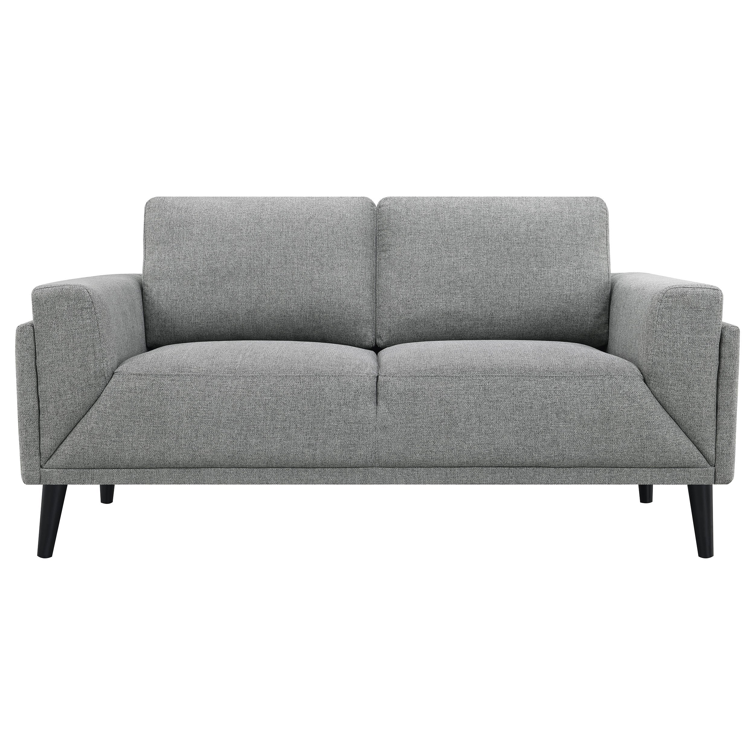 Rilynn Upholstered Track Arm Sofa Set Brown