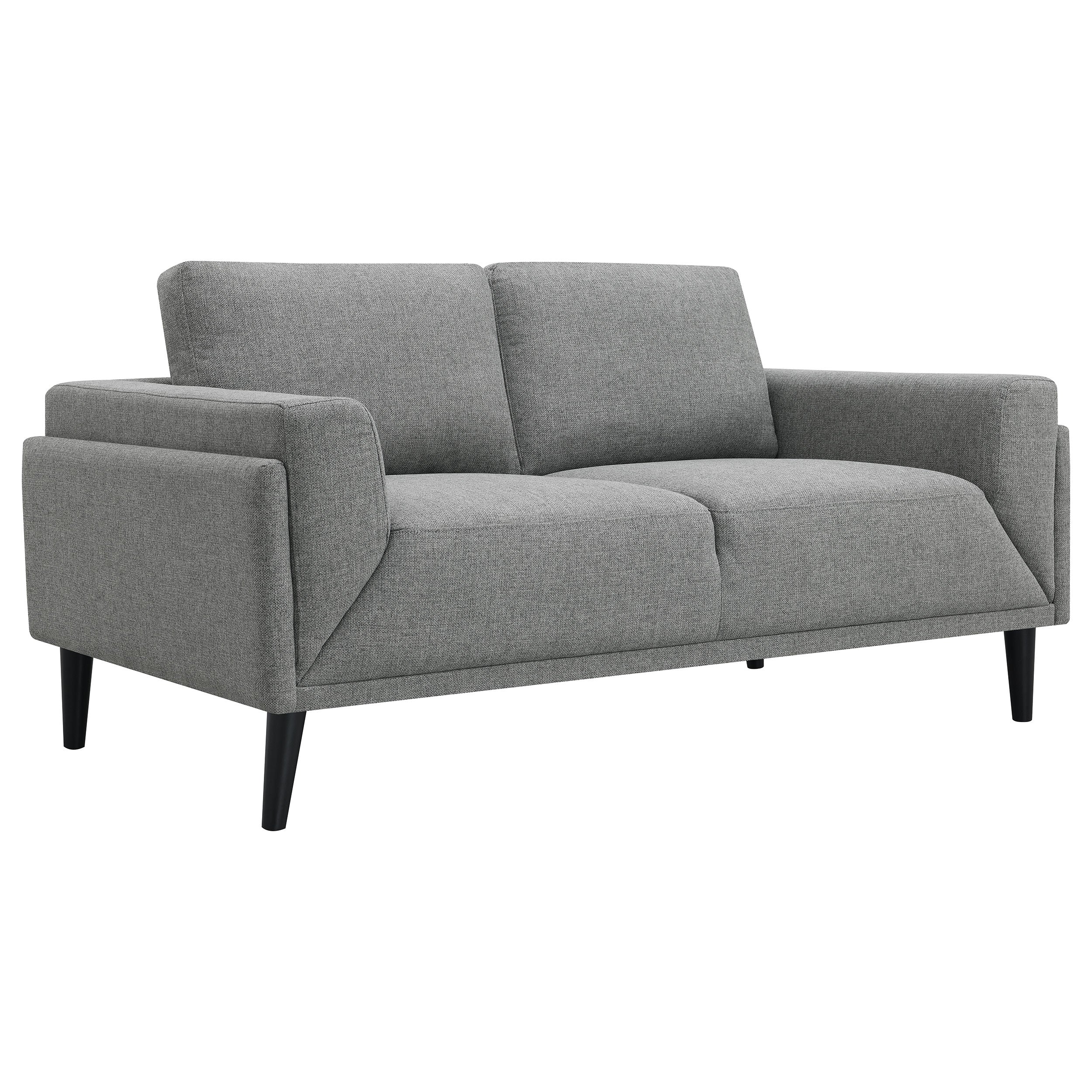 Rilynn Upholstered Track Arm Loveseat Brown