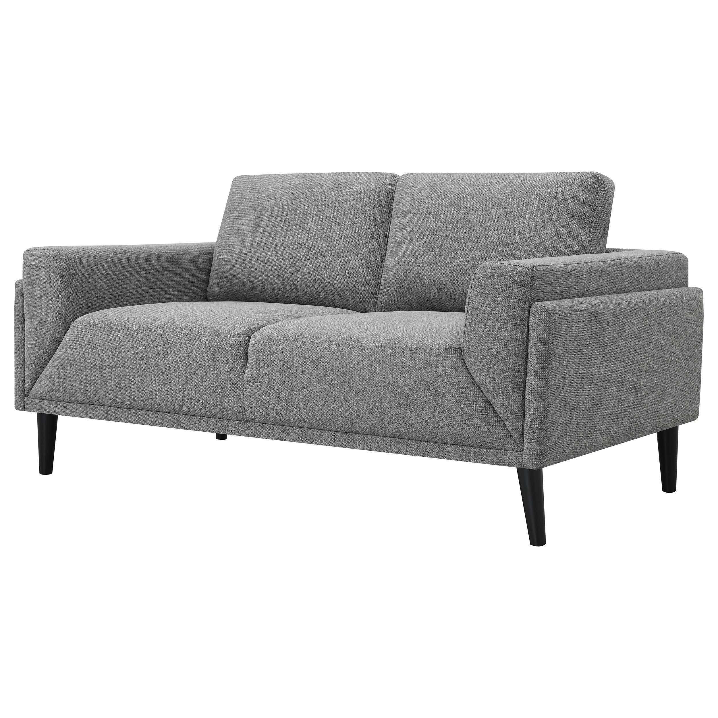 Rilynn Upholstered Track Arm Loveseat Brown