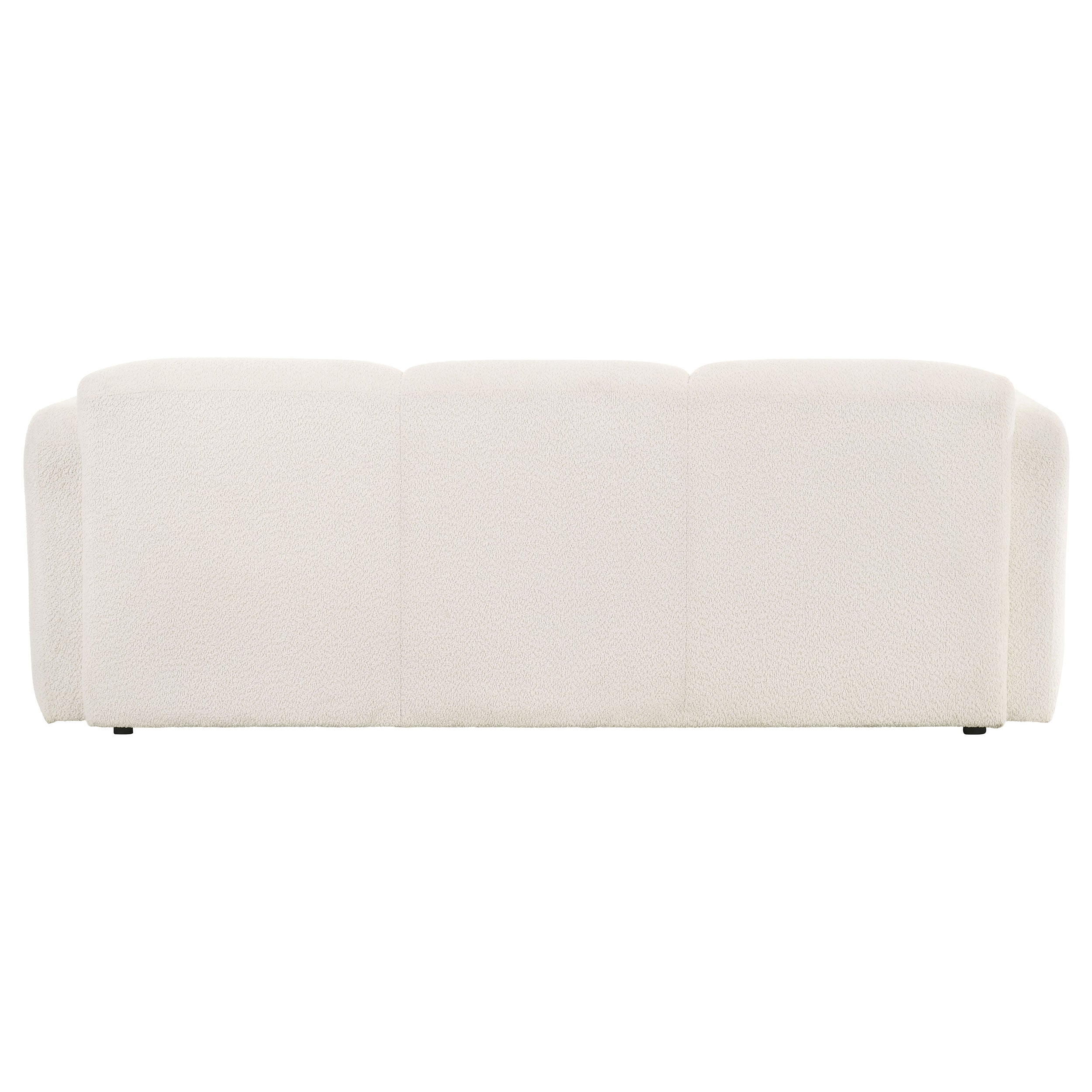 Dorset Fabric Upholstered Round Track Arm Sofa White