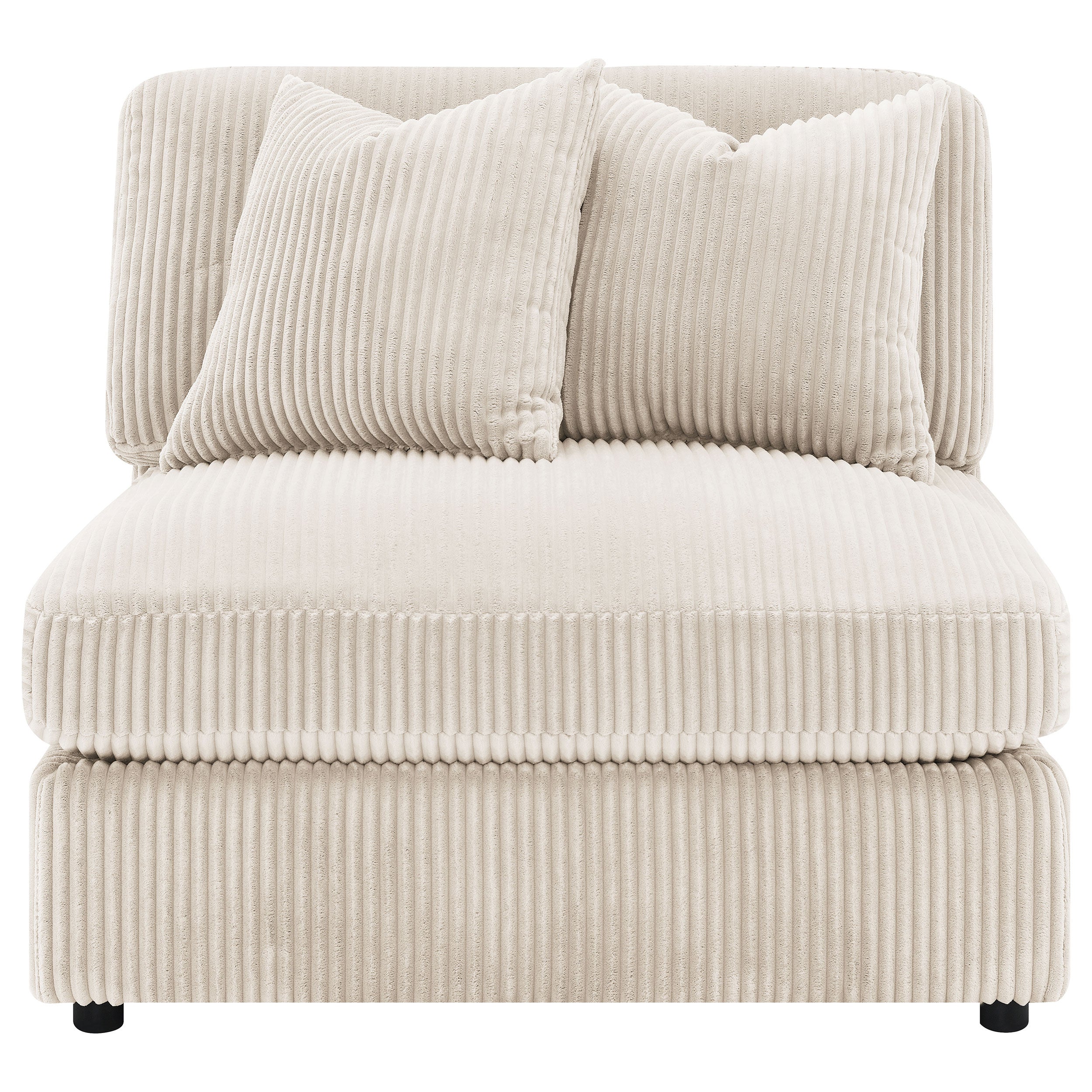 Blaine Upholstered Armless Chair Sand