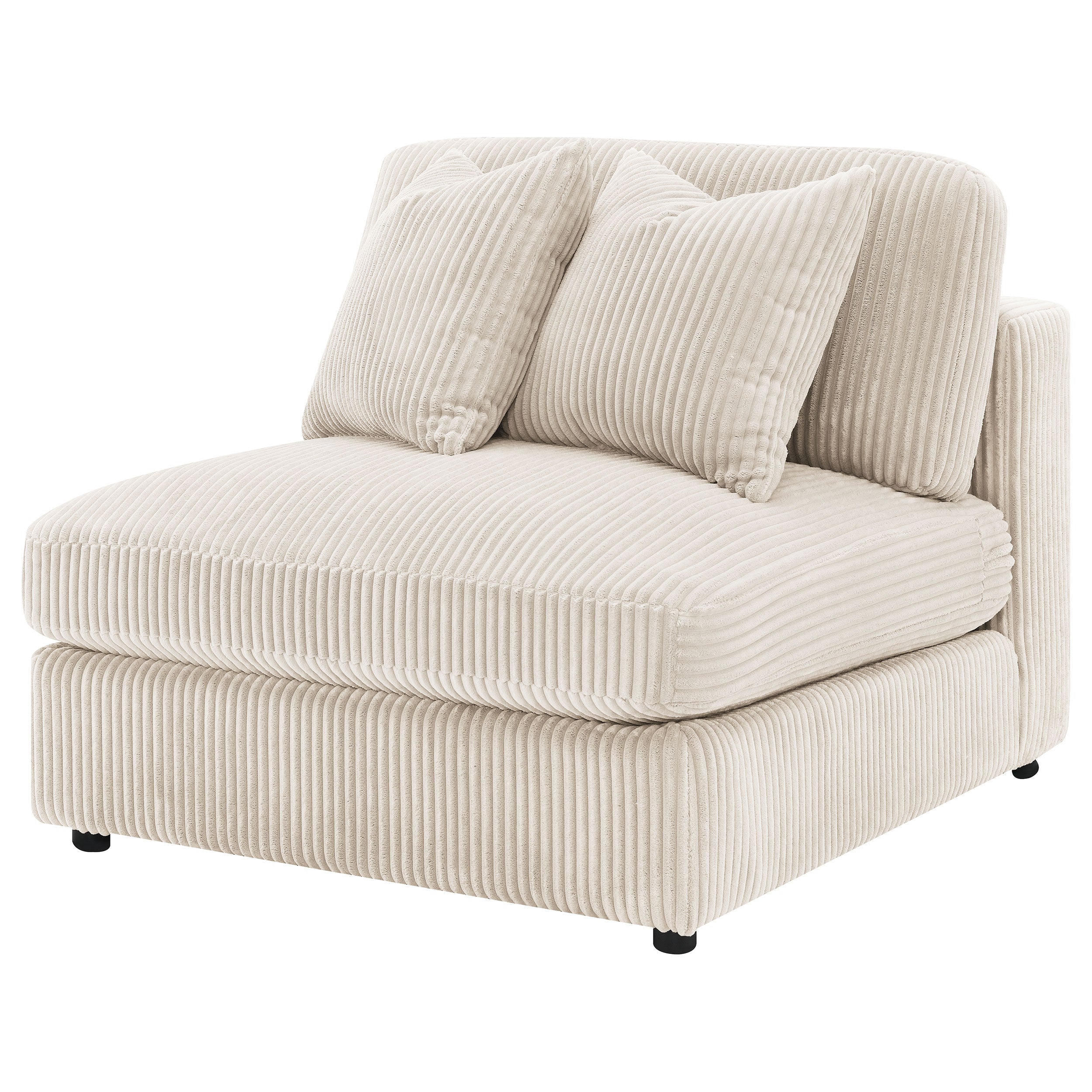 Blaine Upholstered Armless Chair Sand