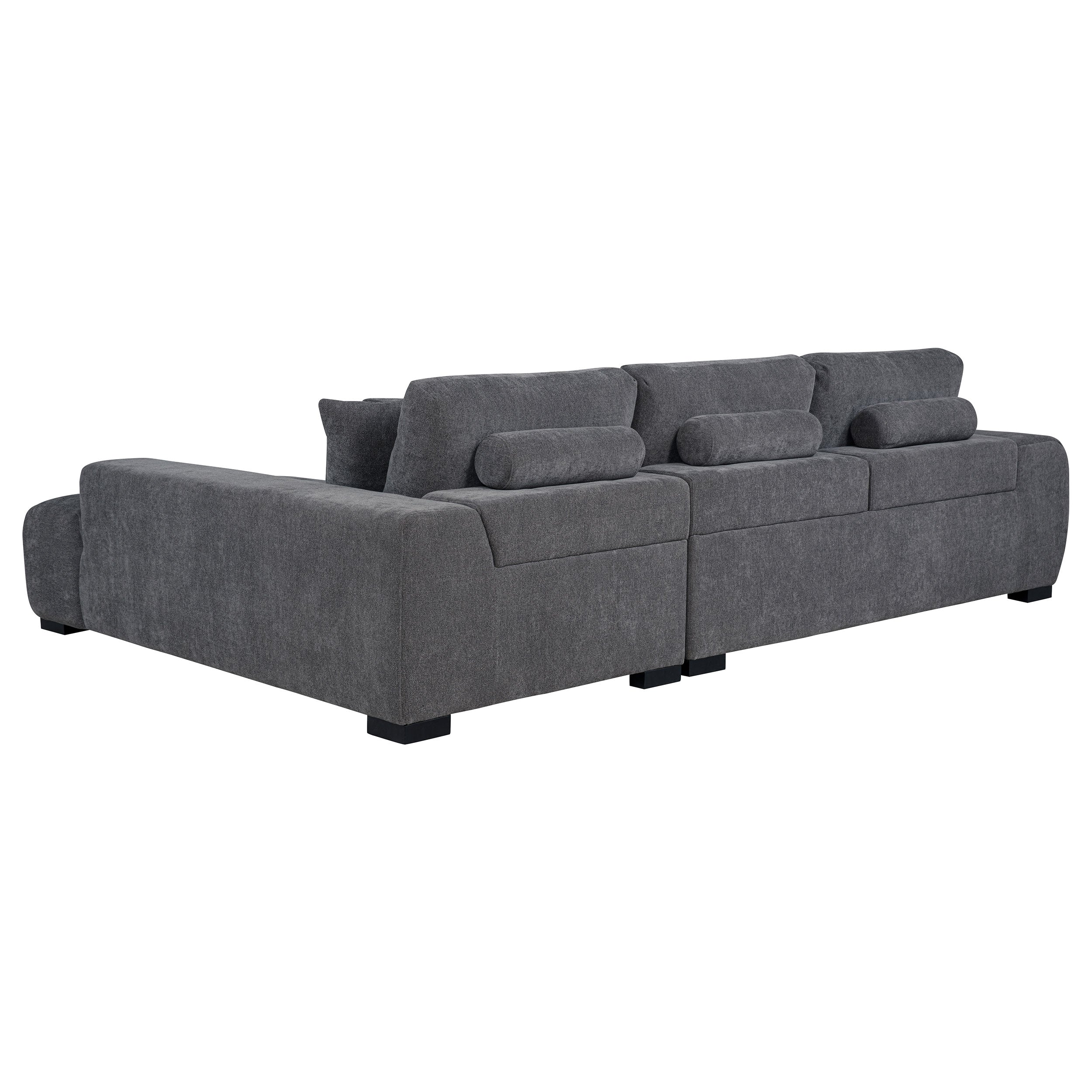 Octavia Upholstered Sectional Chaise Sofa Camel