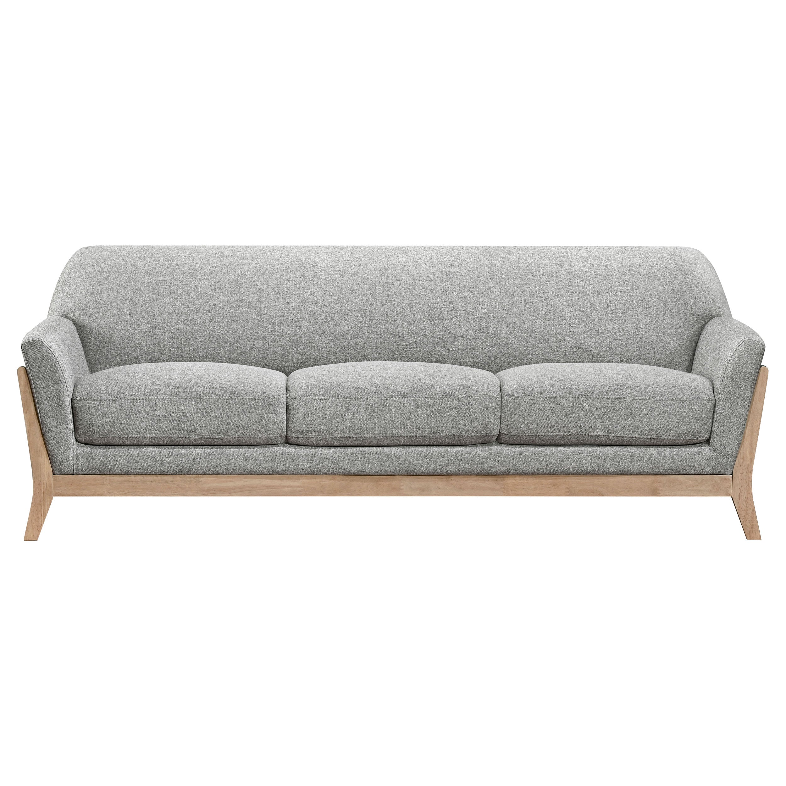 Vaughn Fabric Upholstered Flared Arm Sofa Grey