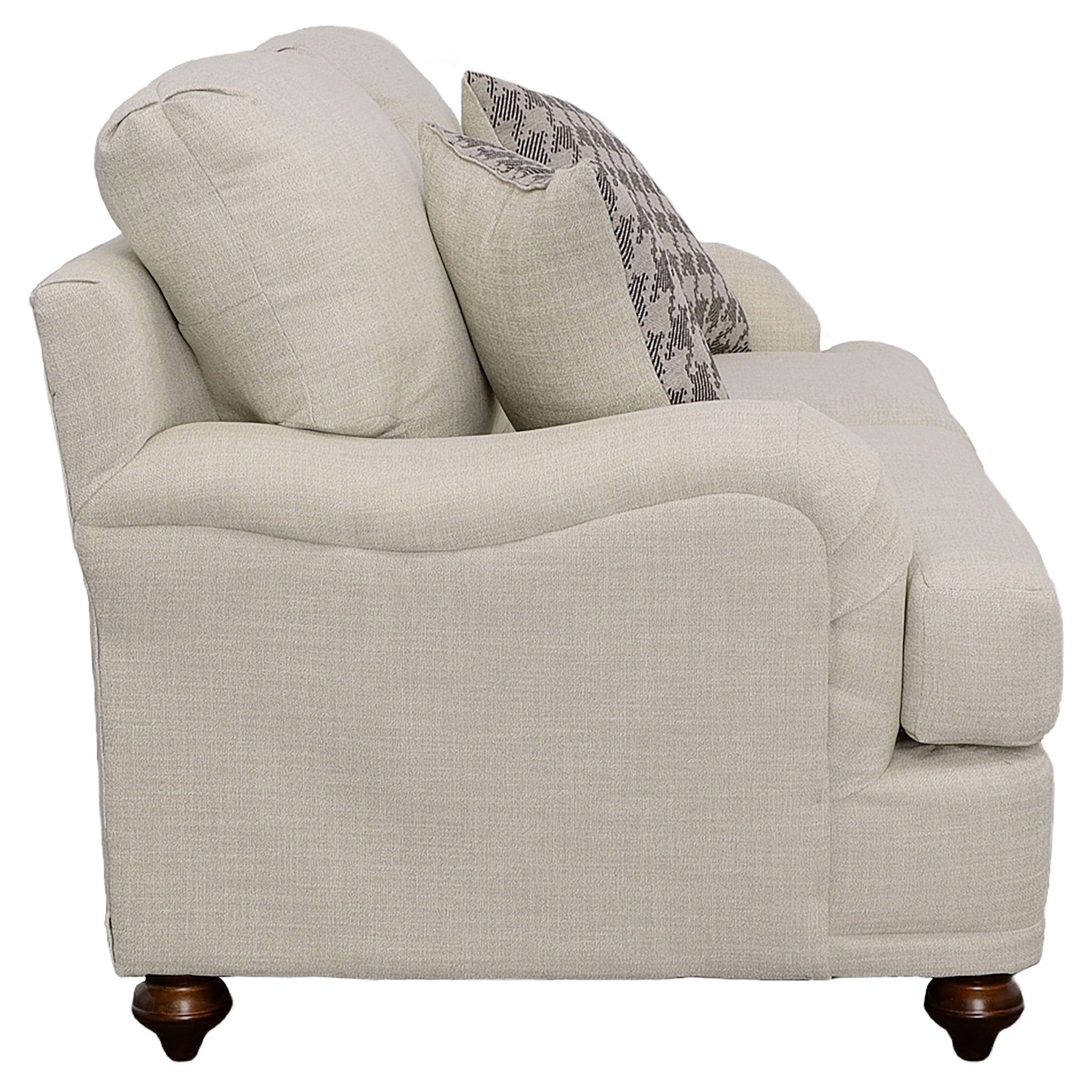Glenn Upholstered Sofa Set Light Grey and Blue