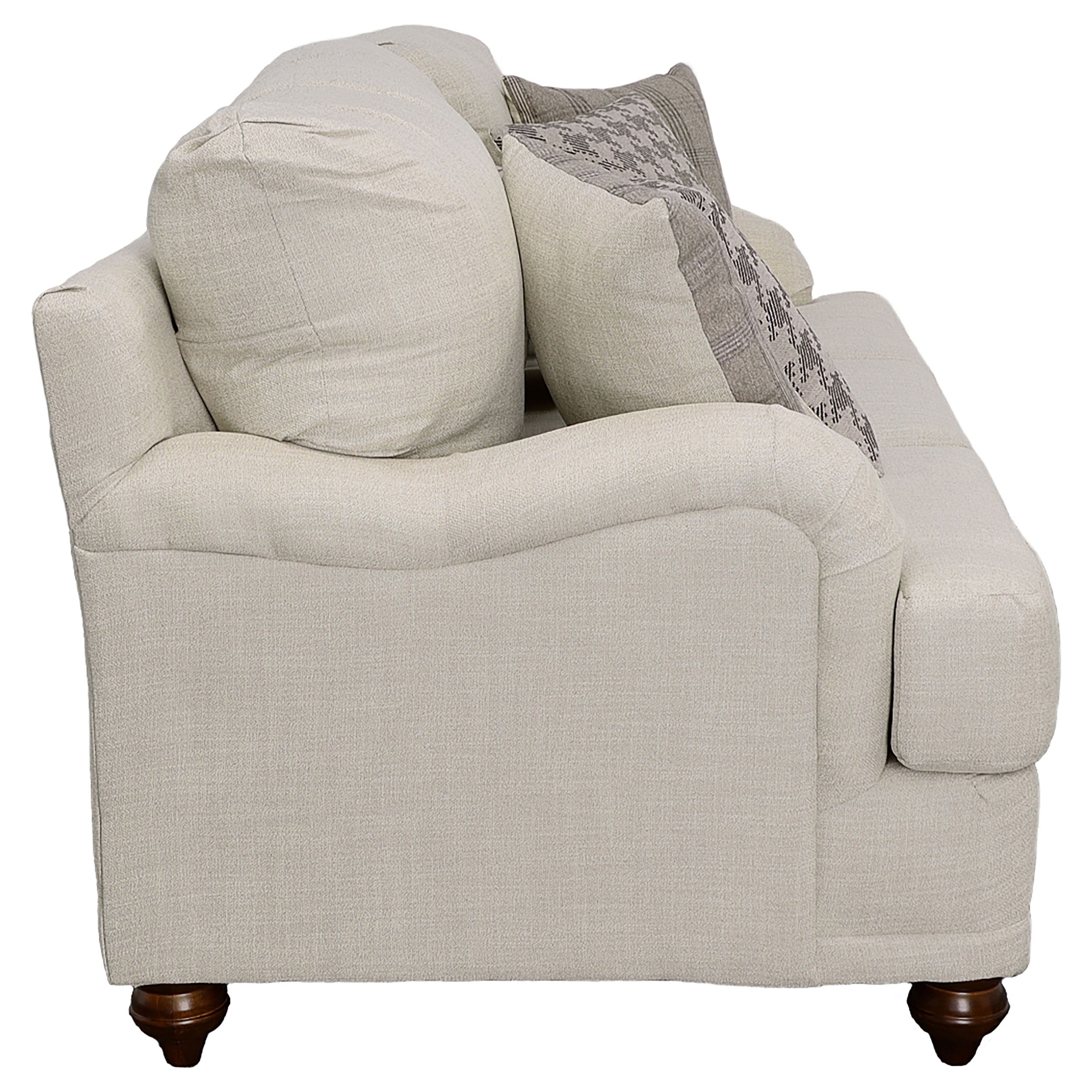 Glenn Upholstered Sofa Set Light Grey and Blue