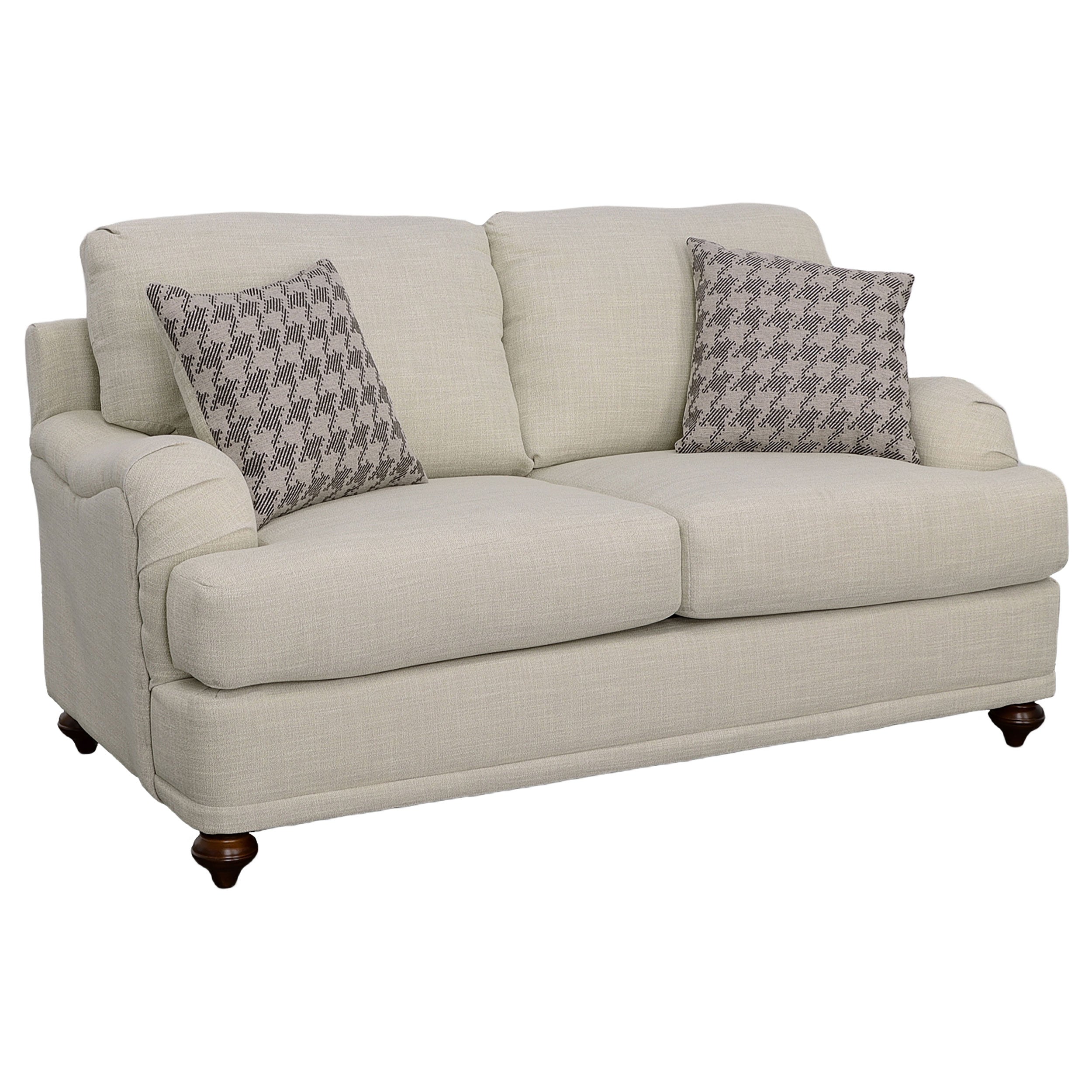 Glenn Upholstered Sofa Set Light Grey and Blue
