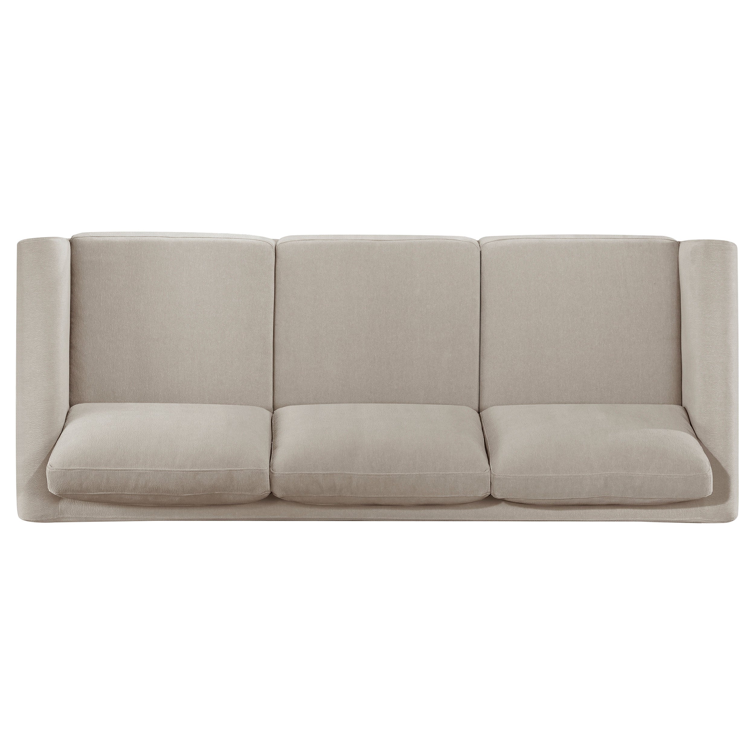 Islington Fabric Upholstered Panel Arm Sofa Taupe