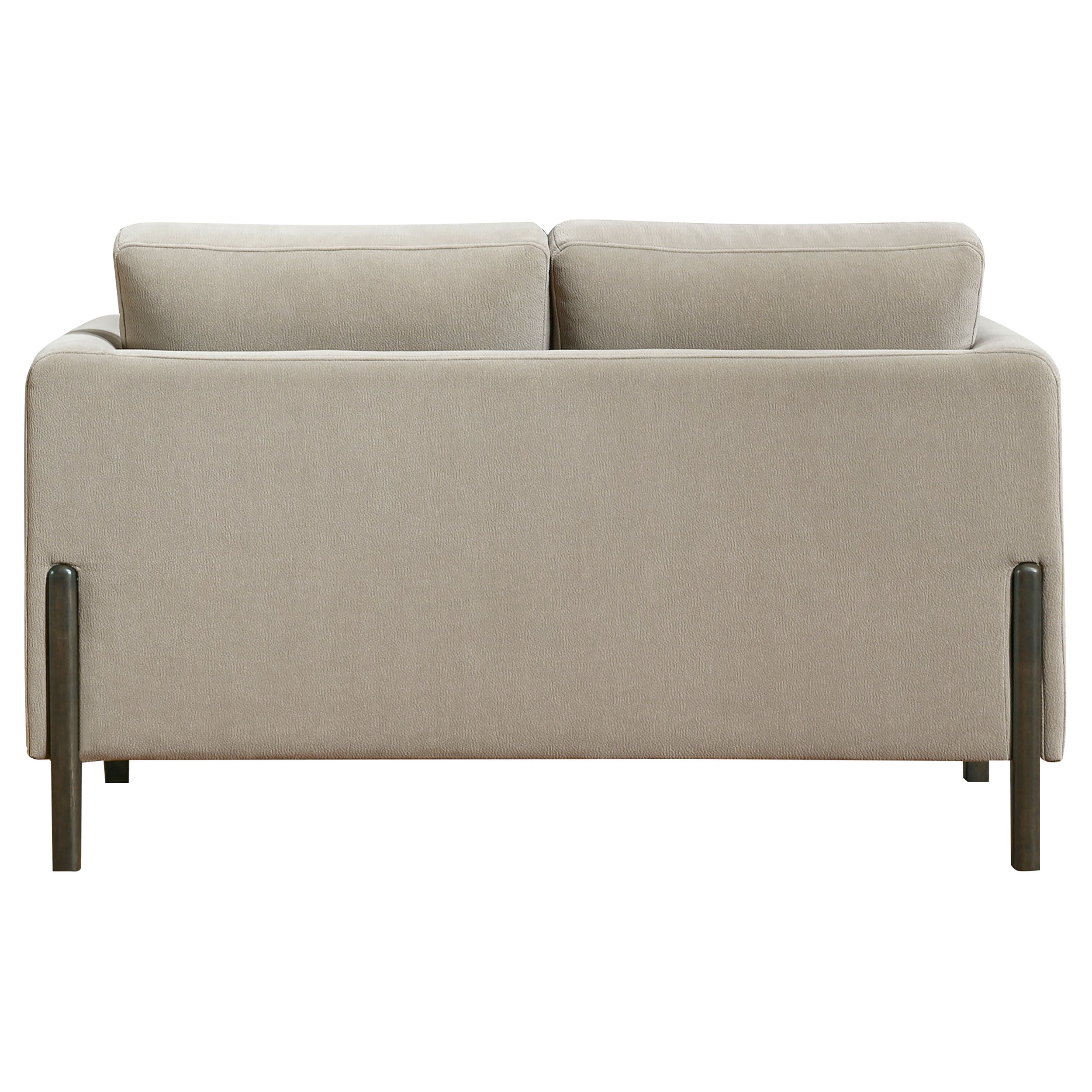 Islington Fabric Upholstered Panel Arm Loveseat Taupe
