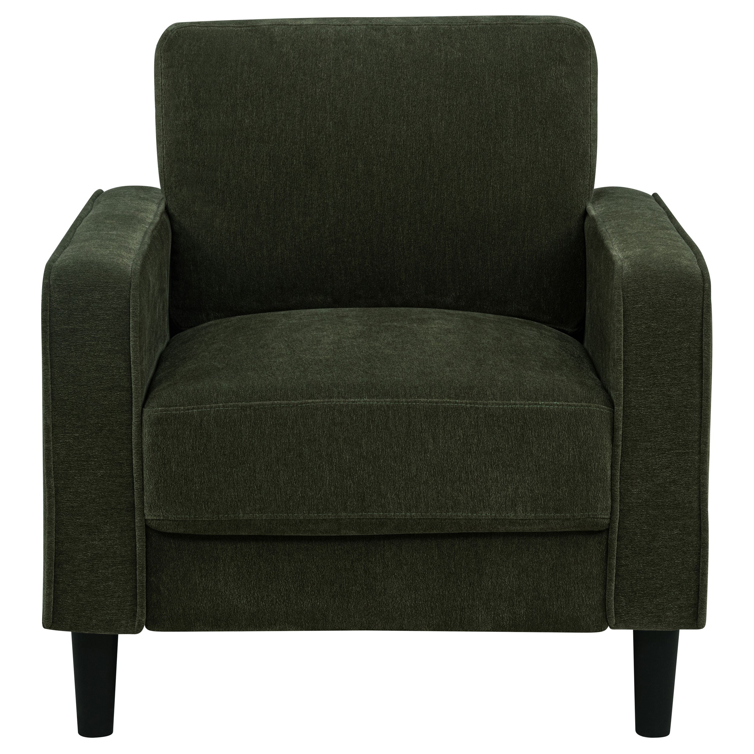 Ruth Fabric Upholstered Track Arm Accent Chair Matcha Green