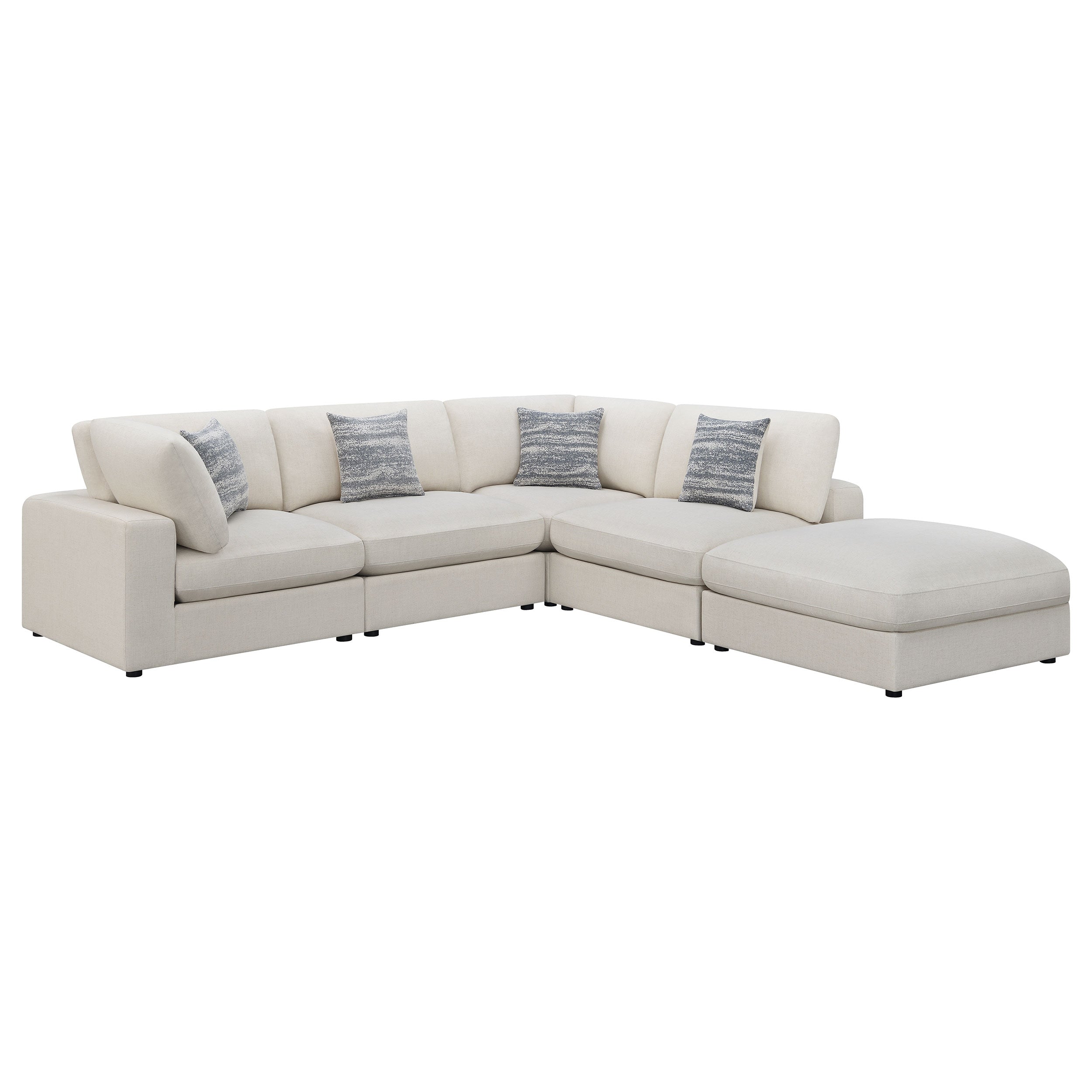 Serene  Upholstered Modular Sectional Sofa Beige