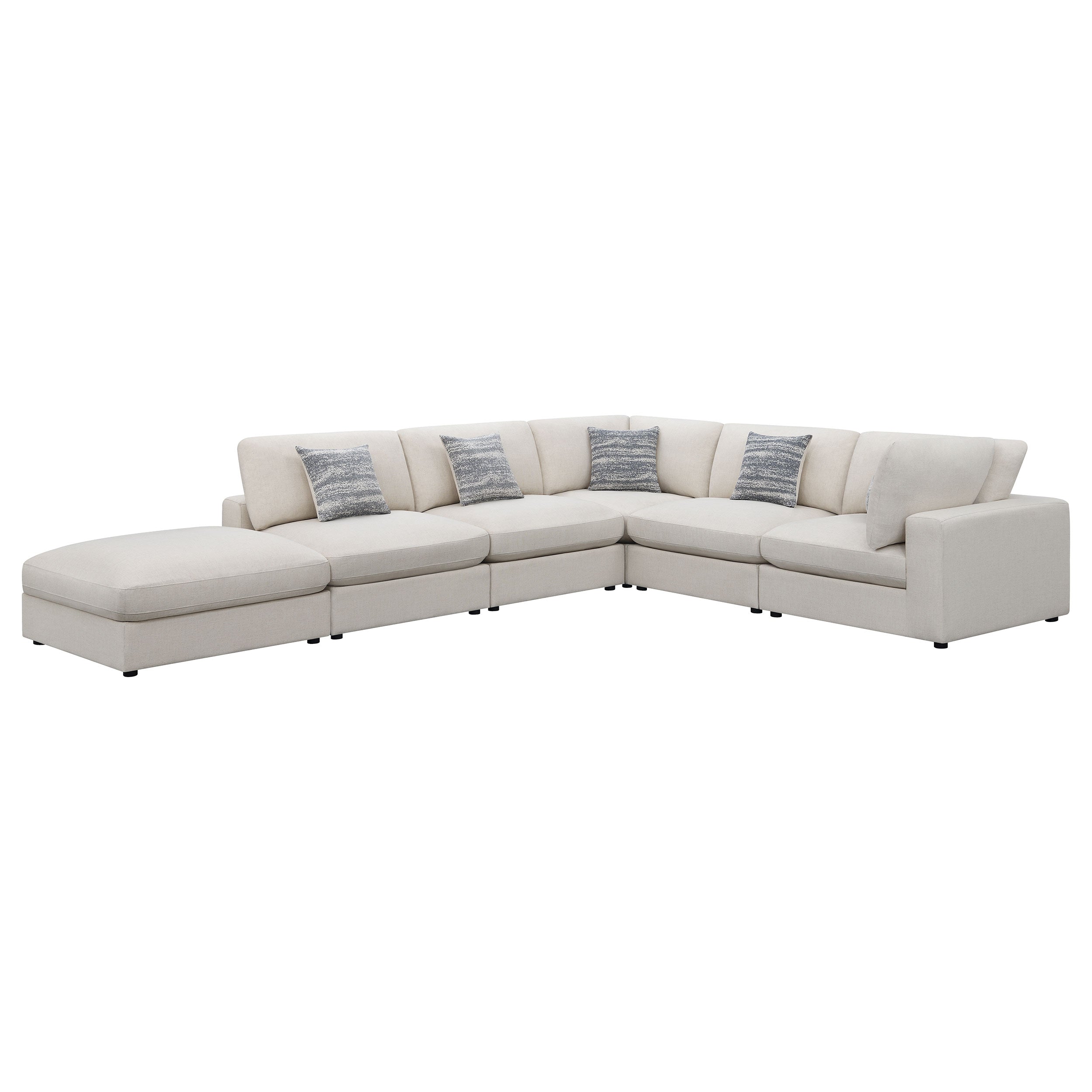 Serene  Upholstered Modular Sectional Sofa Beige