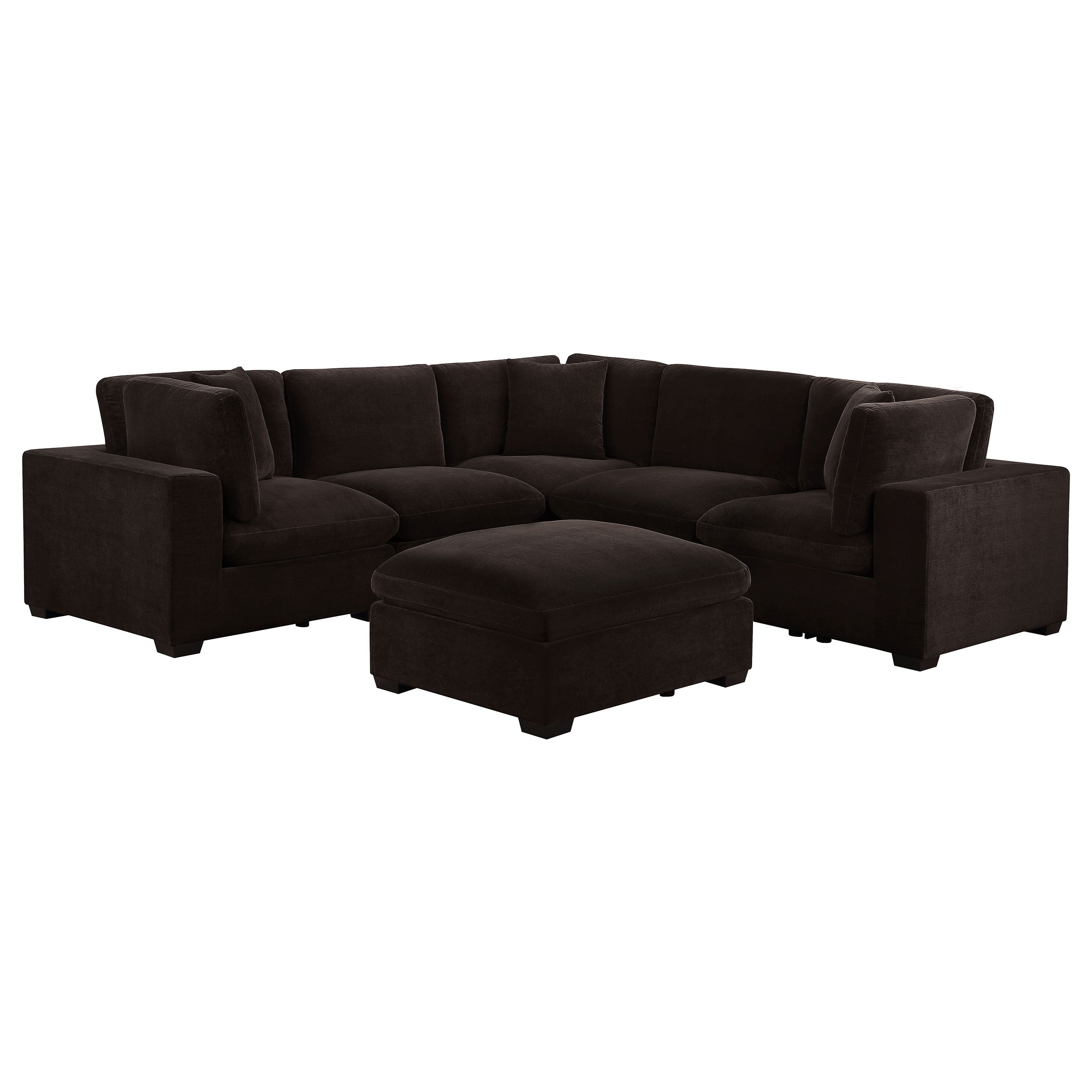 Lakeview  Upholstered Modular Sectional Chocolate