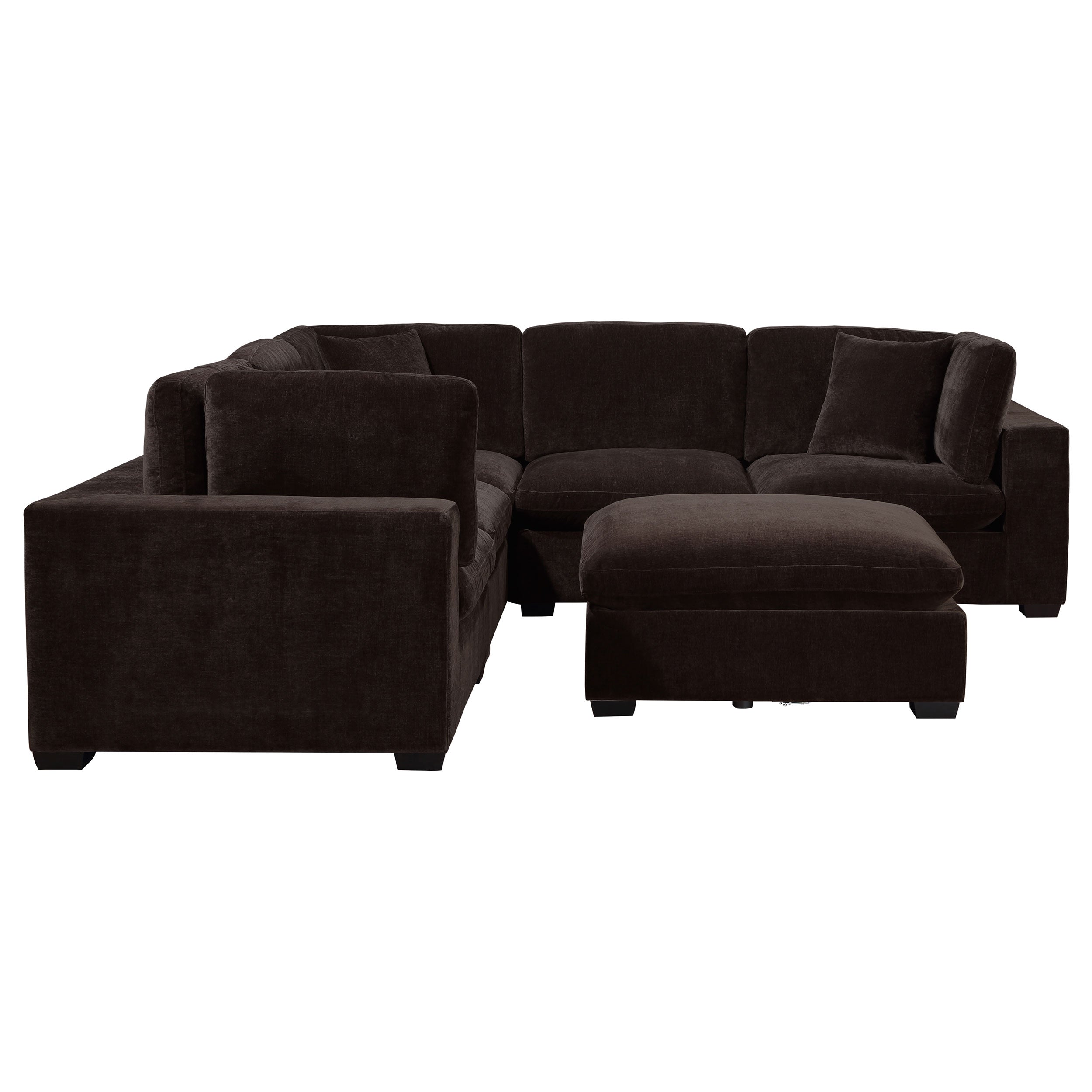 Lakeview  Upholstered Modular Sectional Chocolate