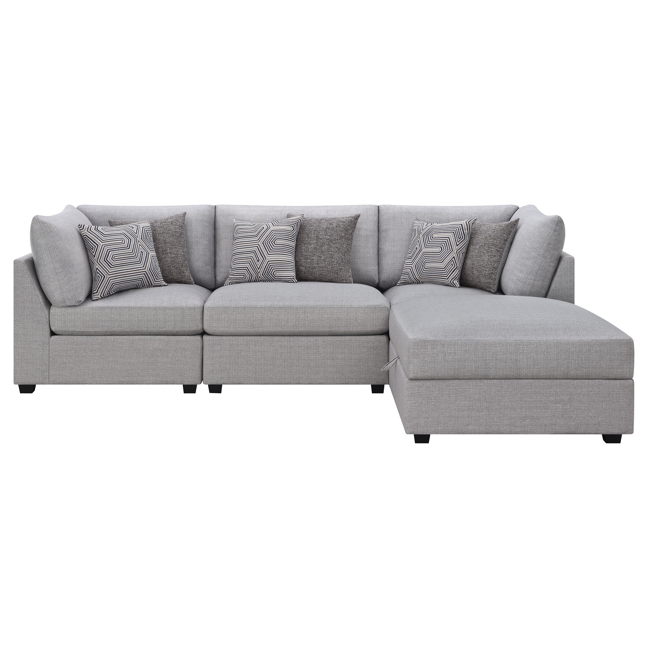 Cambria  Upholstered Modular Sectional Sofa Grey