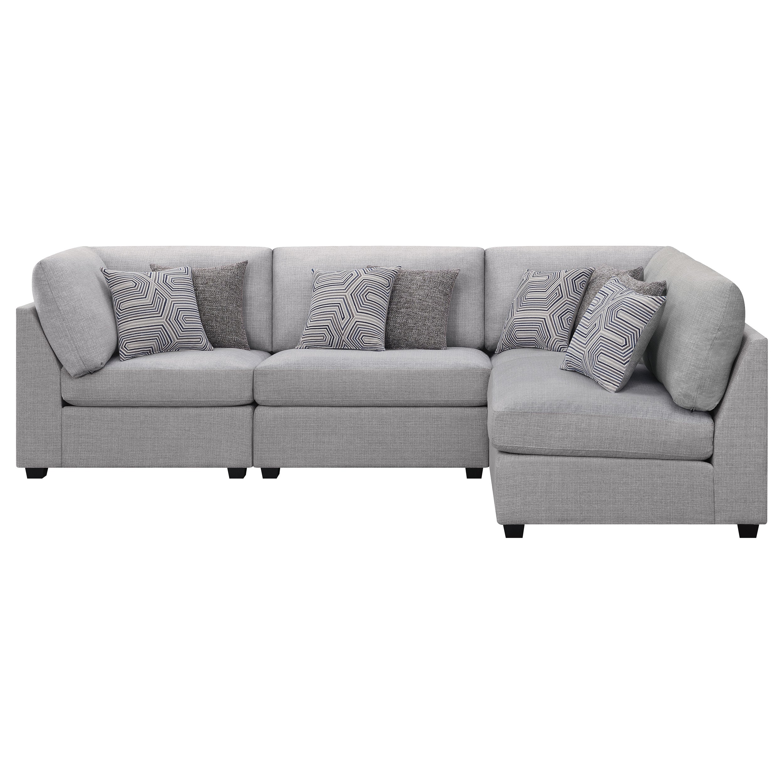Cambria  Upholstered Modular Sectional Sofa Grey