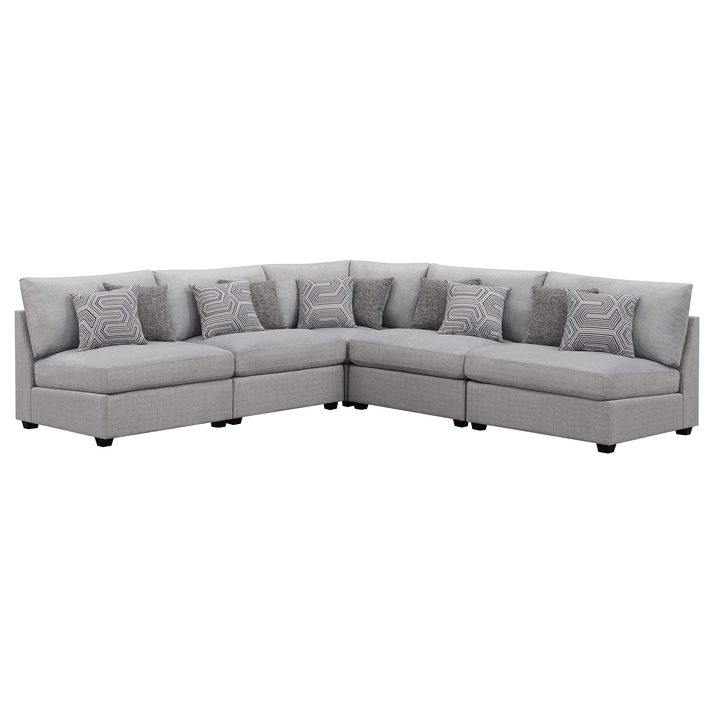 Cambria  Upholstered Modular Sectional Sofa Grey