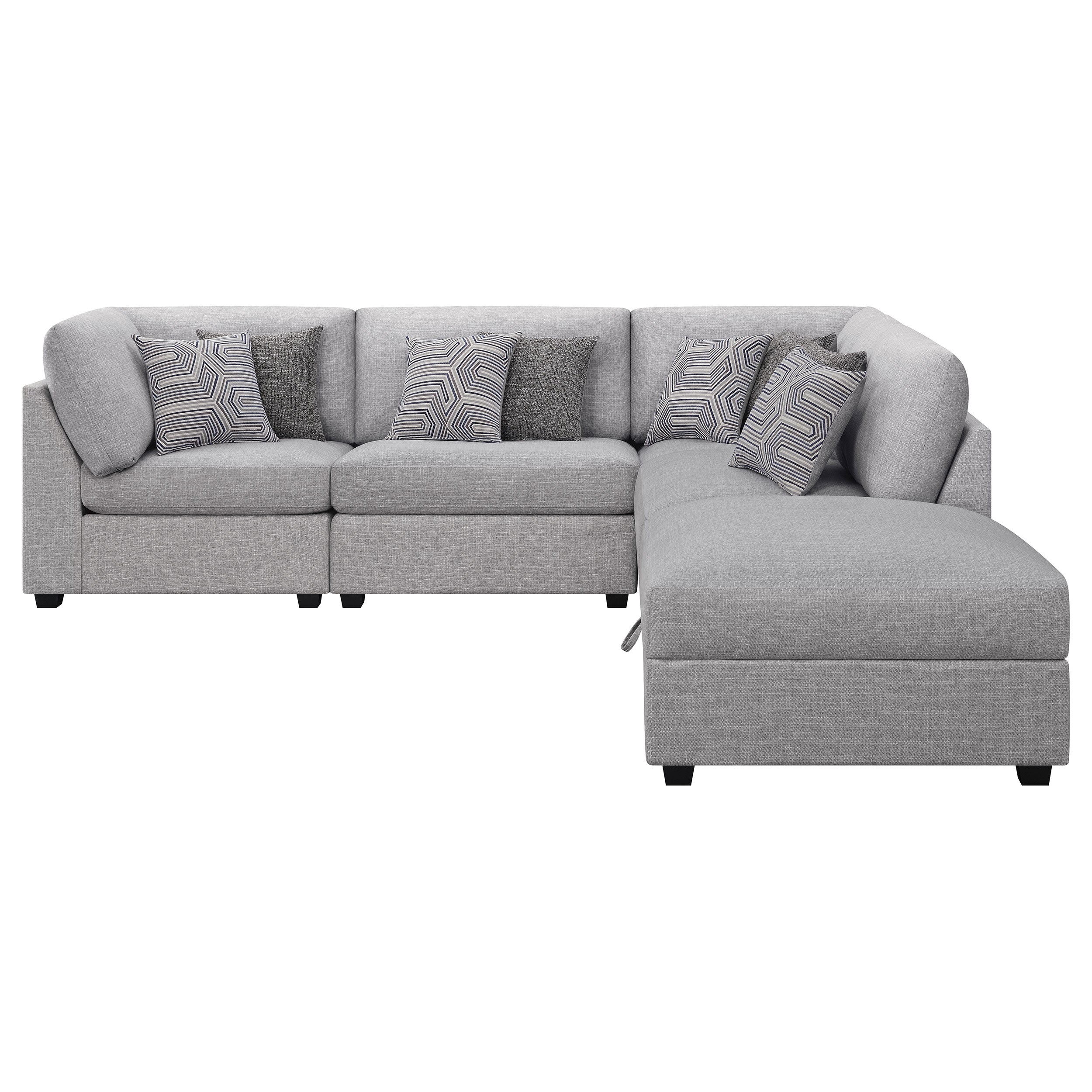 Cambria  Upholstered Modular Sectional Sofa Grey