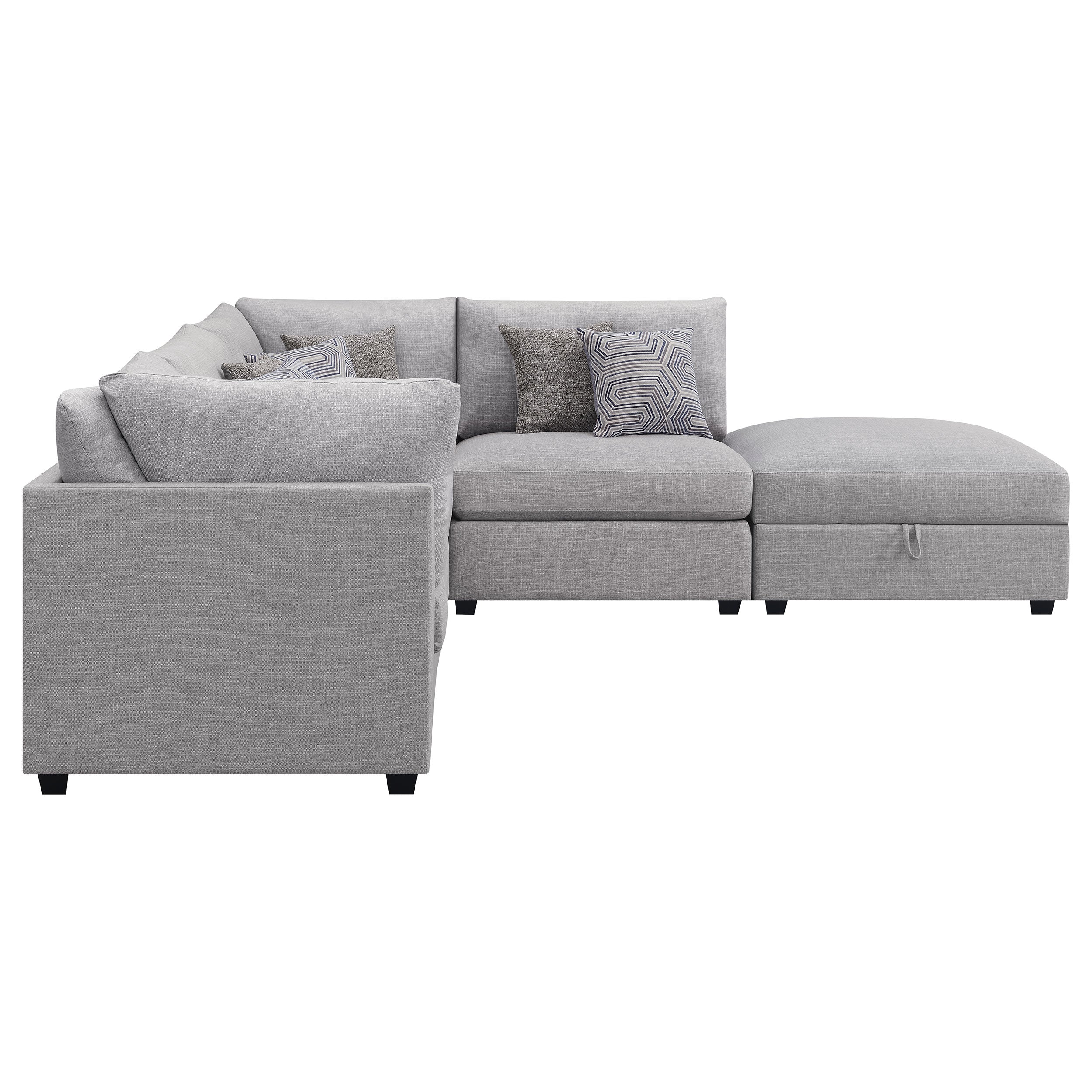 Cambria  Upholstered Modular Sectional Sofa Grey
