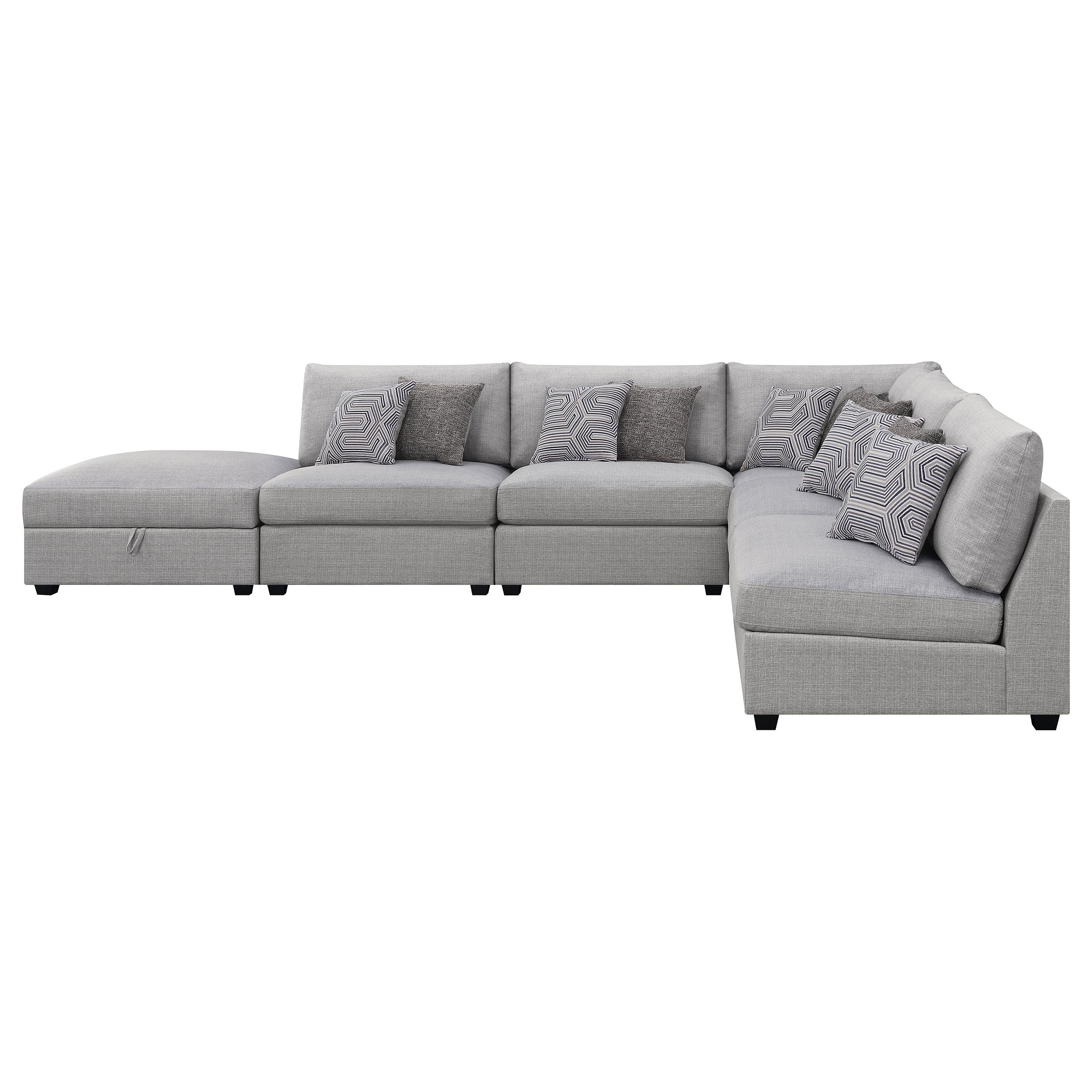 Cambria  Upholstered Modular Sectional Sofa Grey