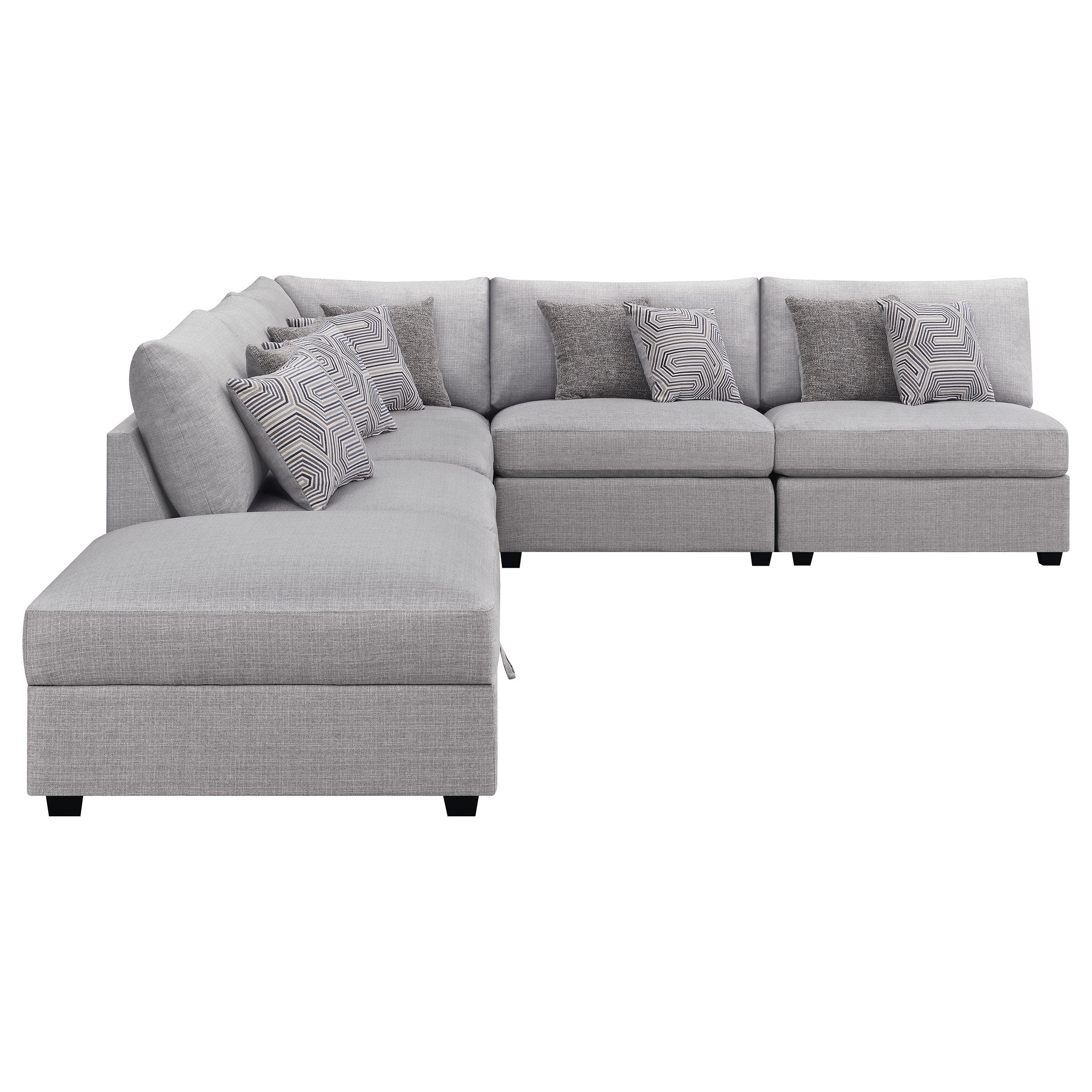 Cambria  Upholstered Modular Sectional Sofa Grey