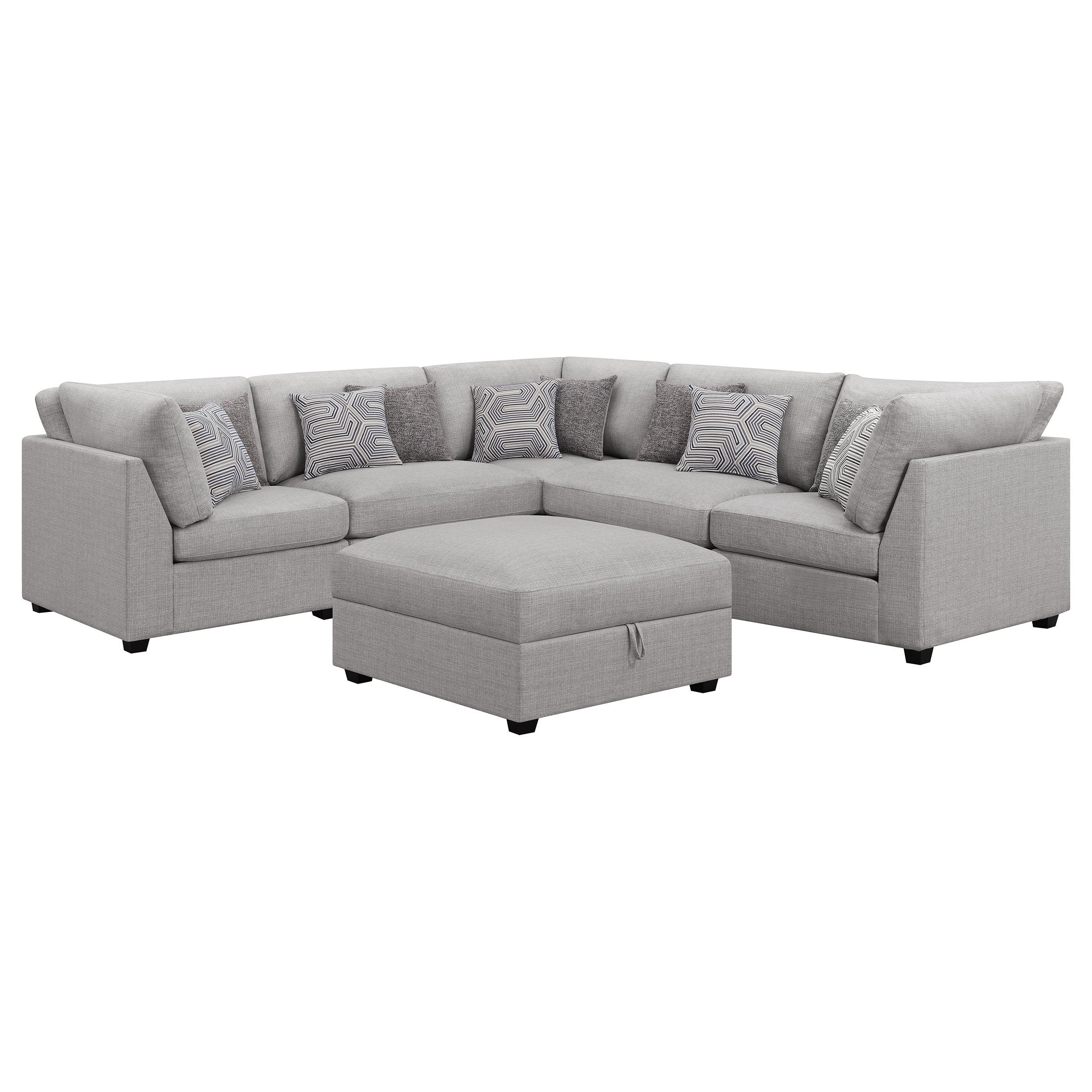 Cambria  Upholstered Modular Sectional Sofa Grey